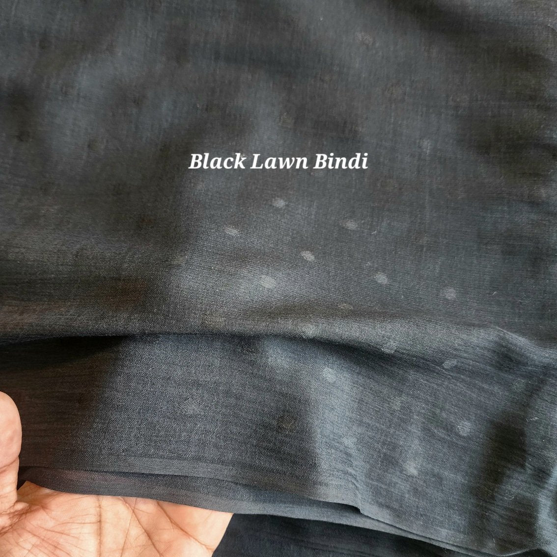 Black Pure Lawn Bindi Dupatta Jet Black Beautiful Lawn Dupatta