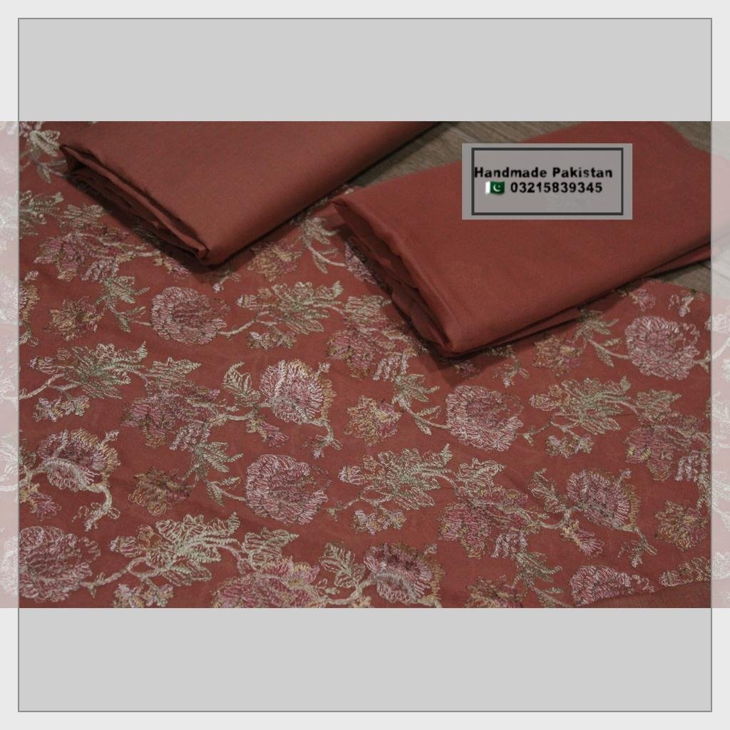 3 Piece Unstitched Suit - Pure Swiss Lawn