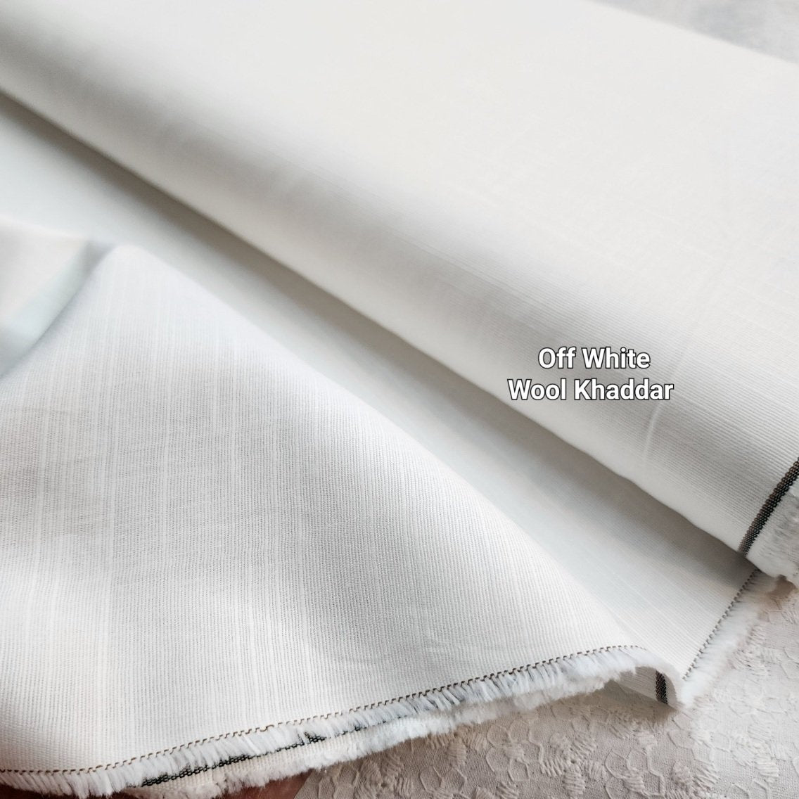 Plain Wool Khaddar 2PC Suit | Off White