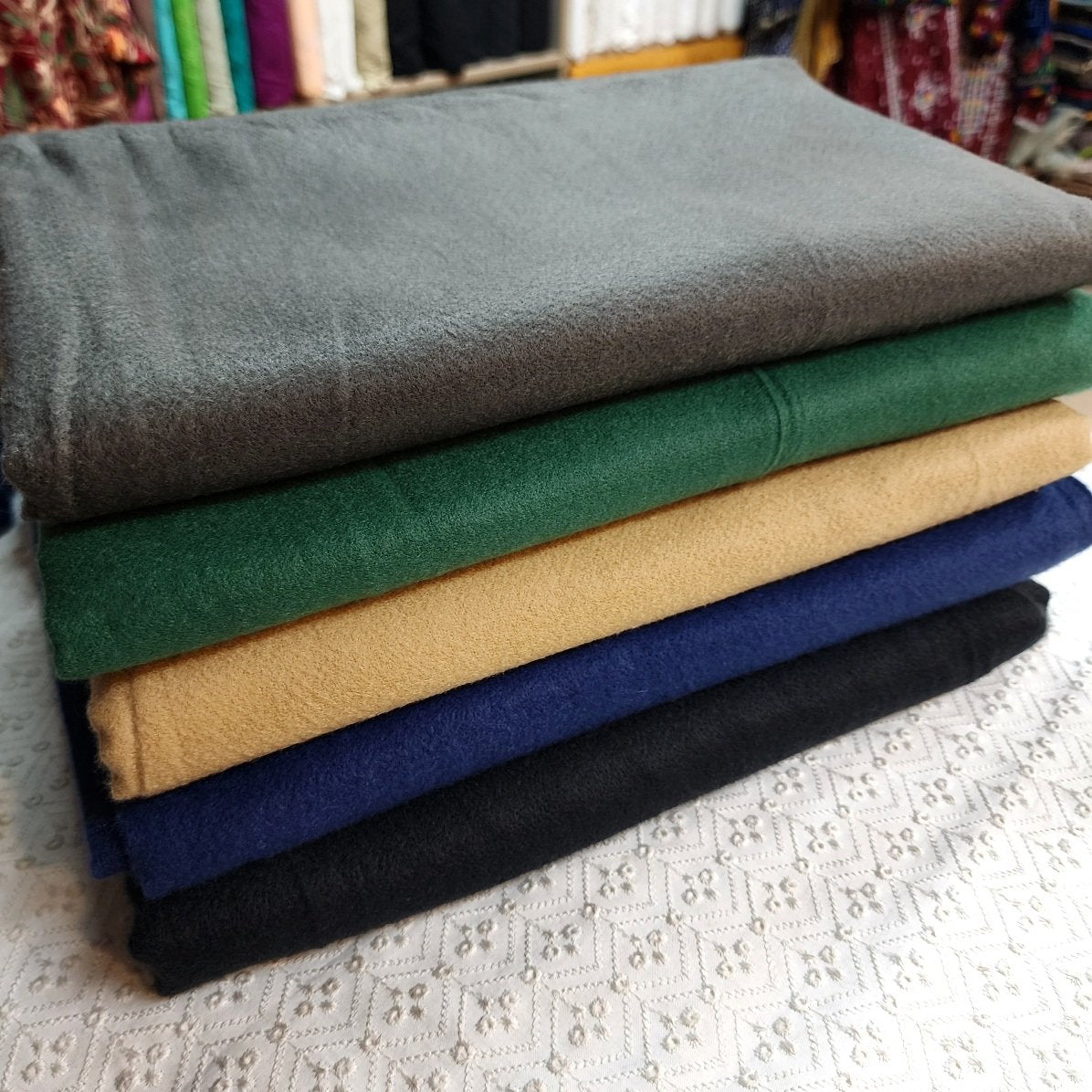 Cashmere Plain Pashmina Shawl | Navy Blue