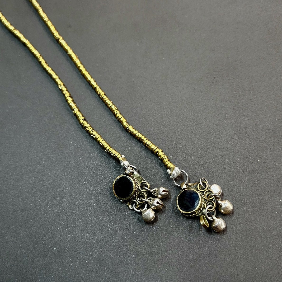 Afghani Golden Anklets (Pair) Gilet Metal Oxidized