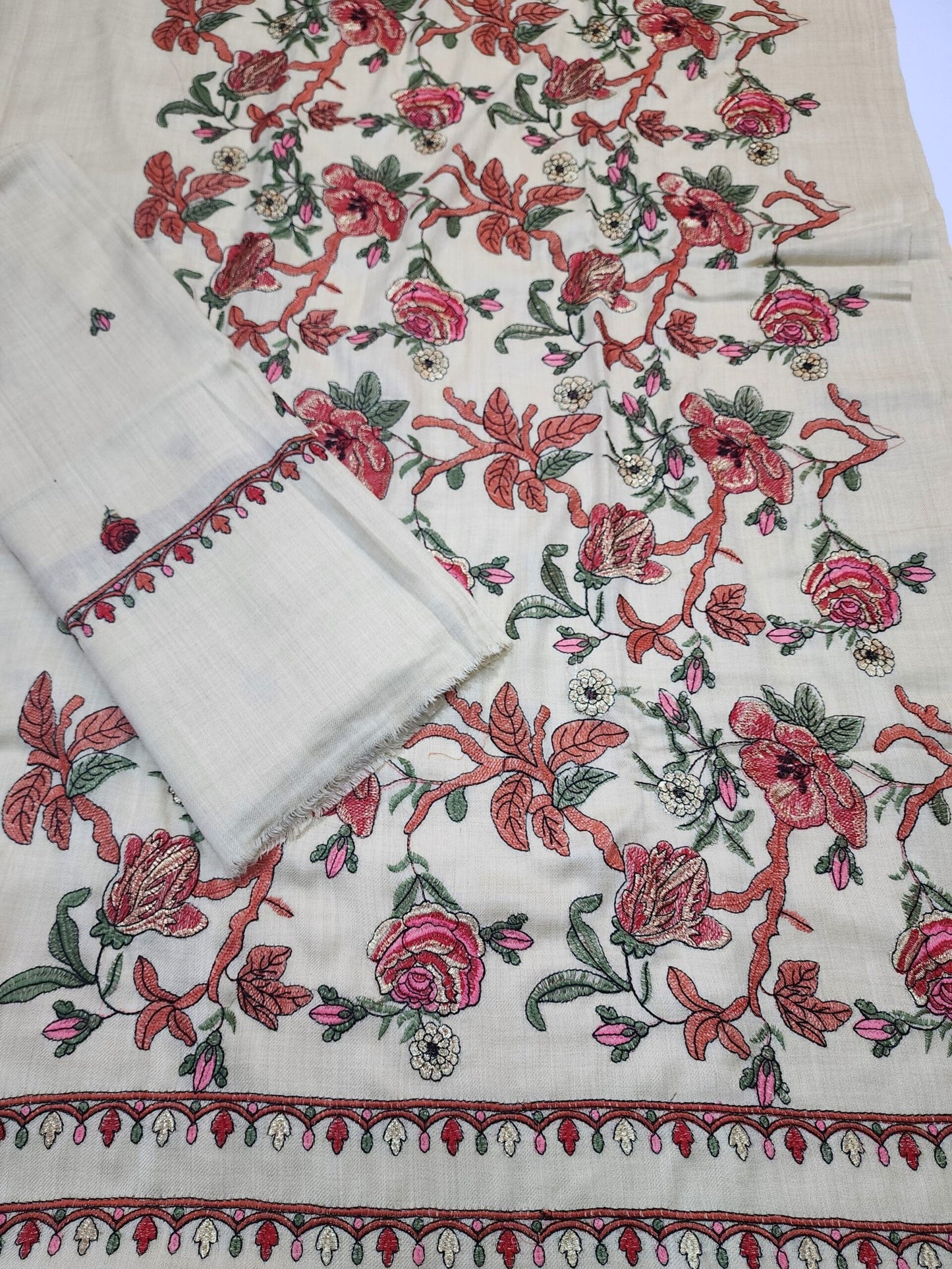 Pashmina Suit | 3 Piece Gulabkar Embroidered Pashmina Suit Perfect Gift for Her