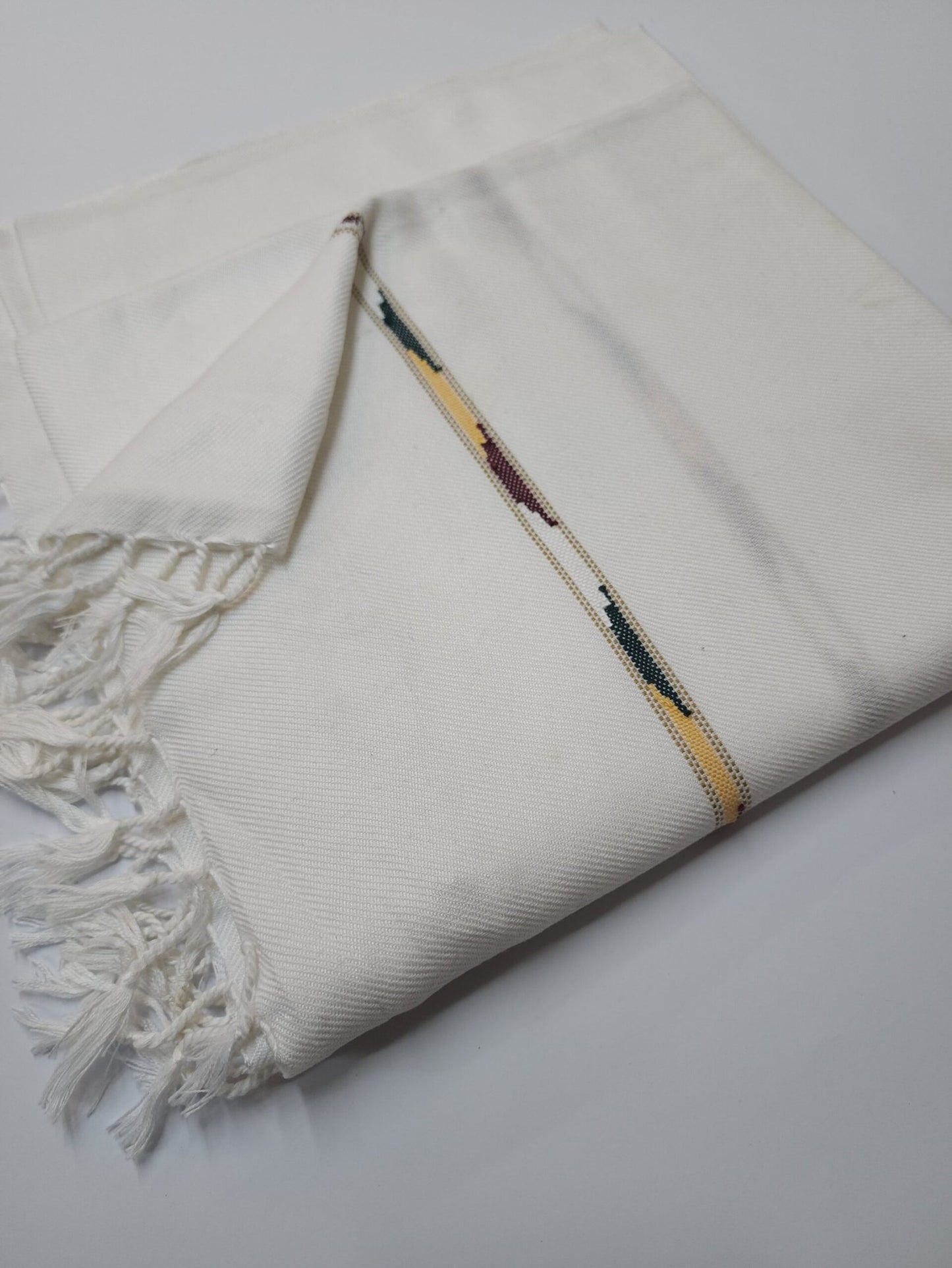 Off White Gents Wool Shawl Soft and Fine Shawl in Sale Price | White
