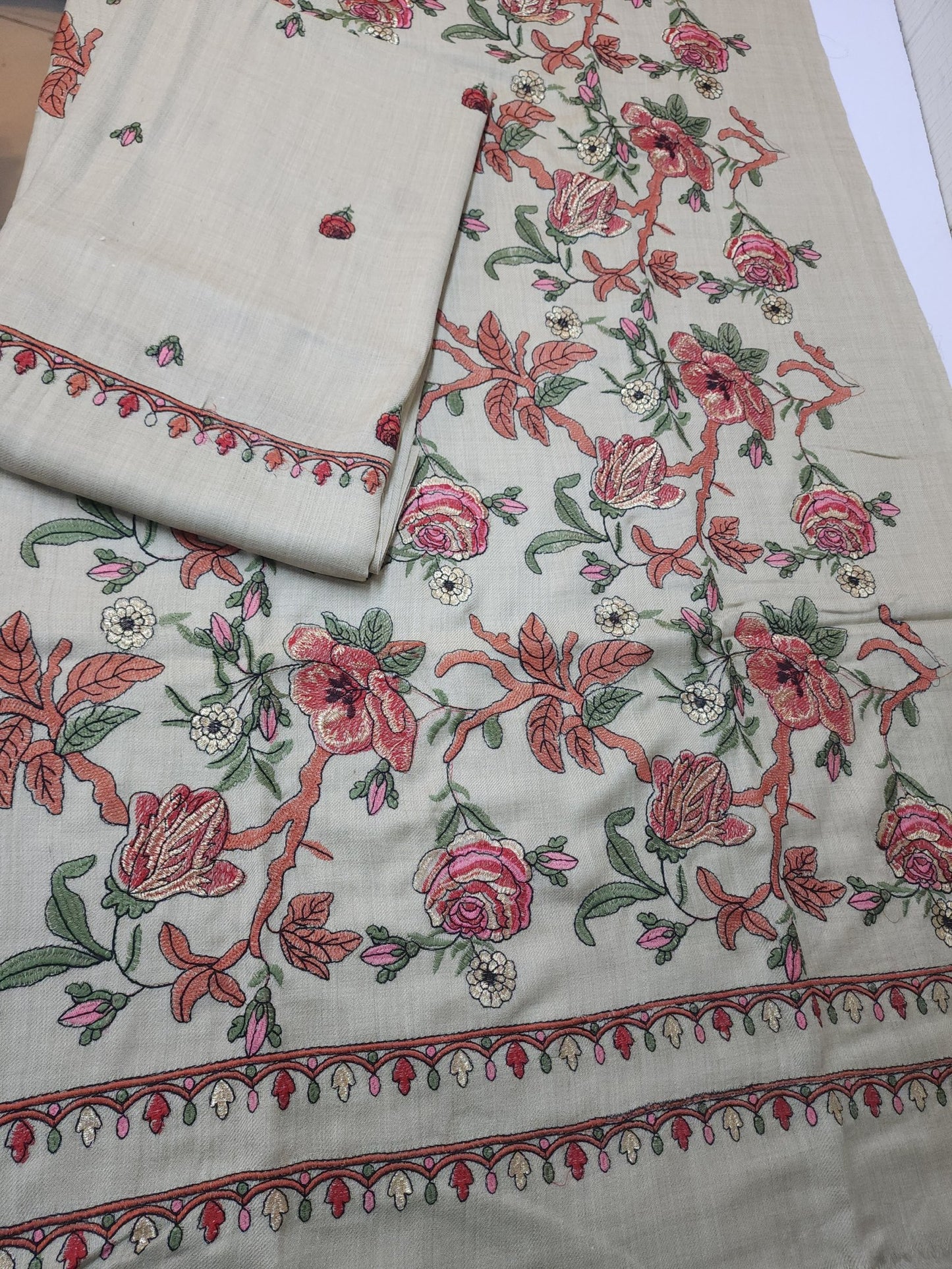 Pashmina Suit | 3 Piece Gulabkar Embroidered Pashmina Suit Perfect Gift for Her