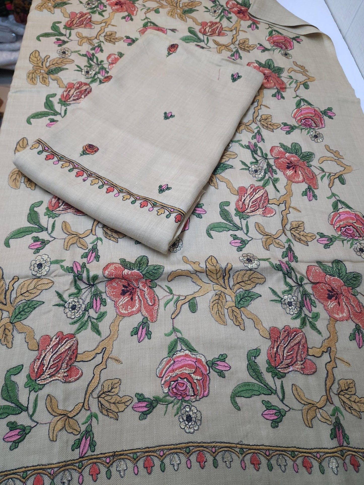 Pashmina Suit | 3 Piece Gulabkar Embroidered Pashmina Suit Perfect Gift for Her