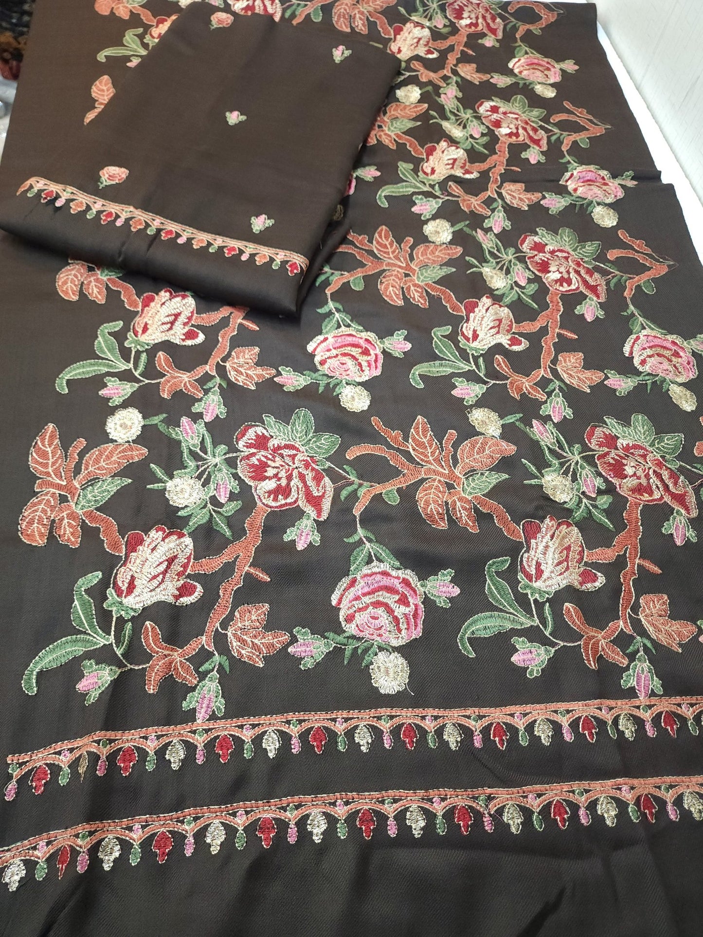 Pashmina Suit | 3 Piece Gulabkar Embroidered Pashmina Suit Perfect Gift for Her