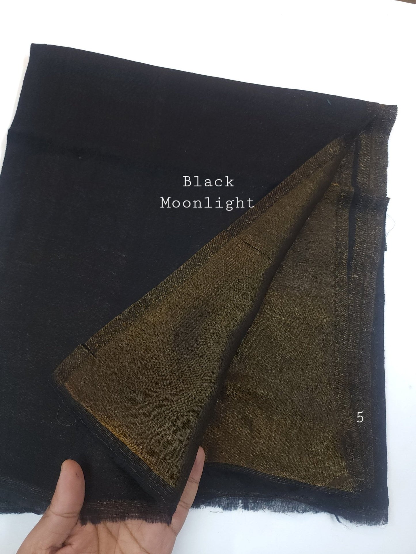Moonlight Plain Toosh Shawl Made in Kashmir | Black