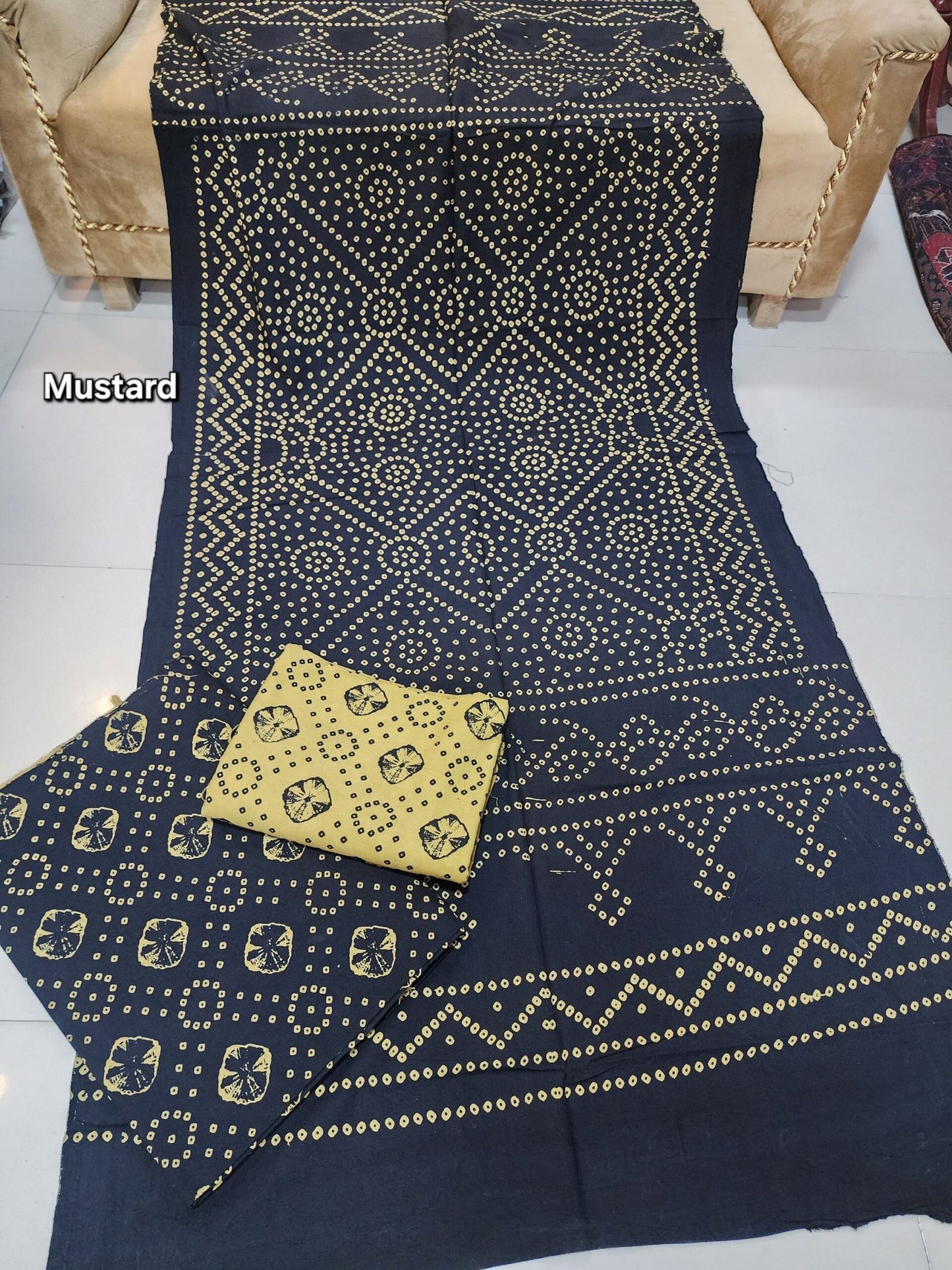 Ajrak Cotton Block Printed 3 Piece Unstitched Suit 25% OFF