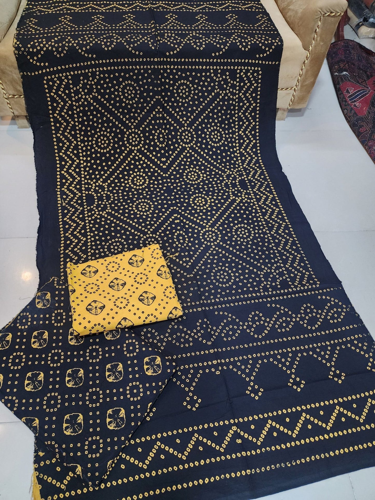 Ajrak Cotton Block Printed 3 Piece Unstitched Suit 25% OFF