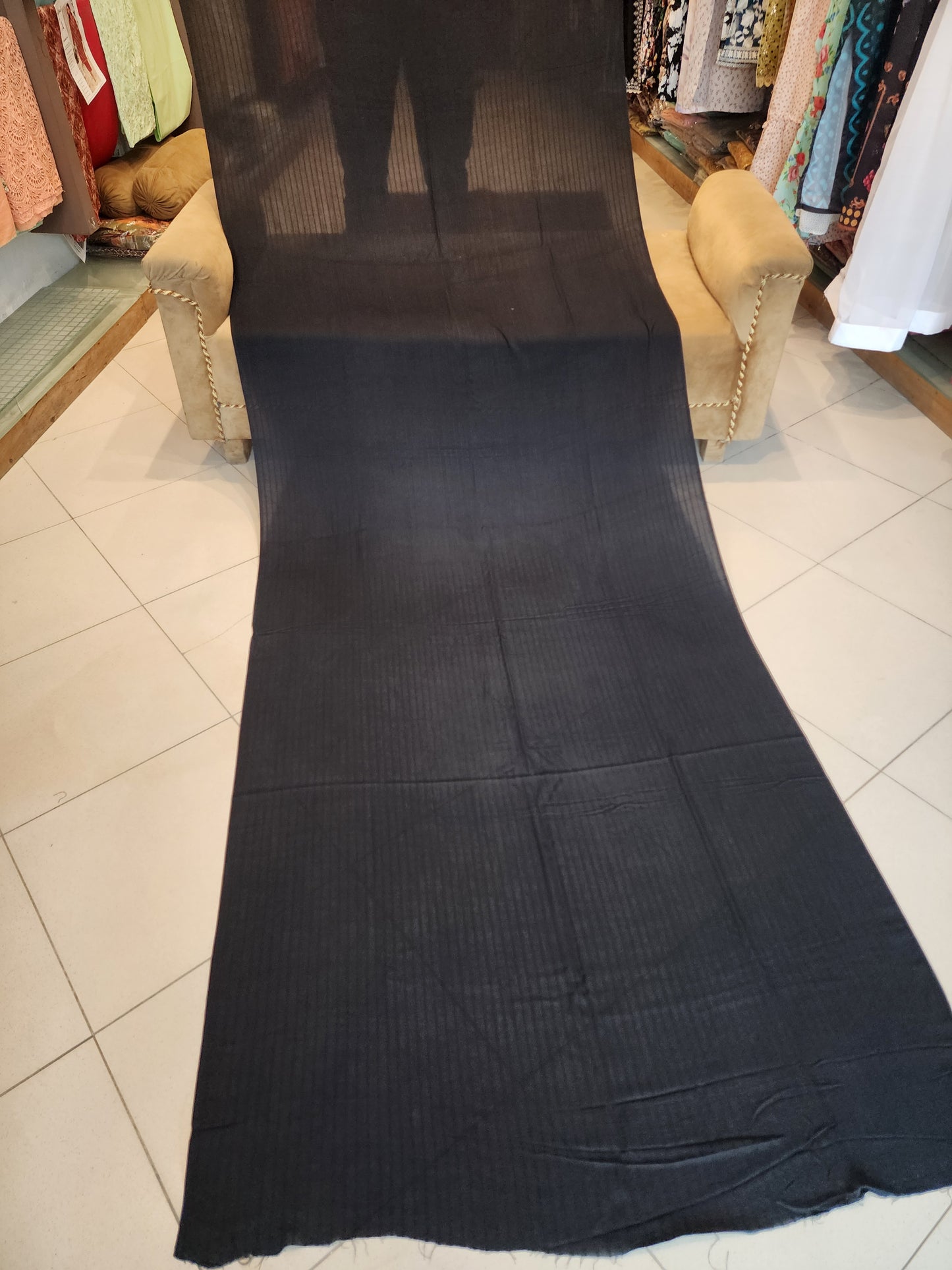 Black Souti Lawn Dupatta 3 Yards | Lining Design