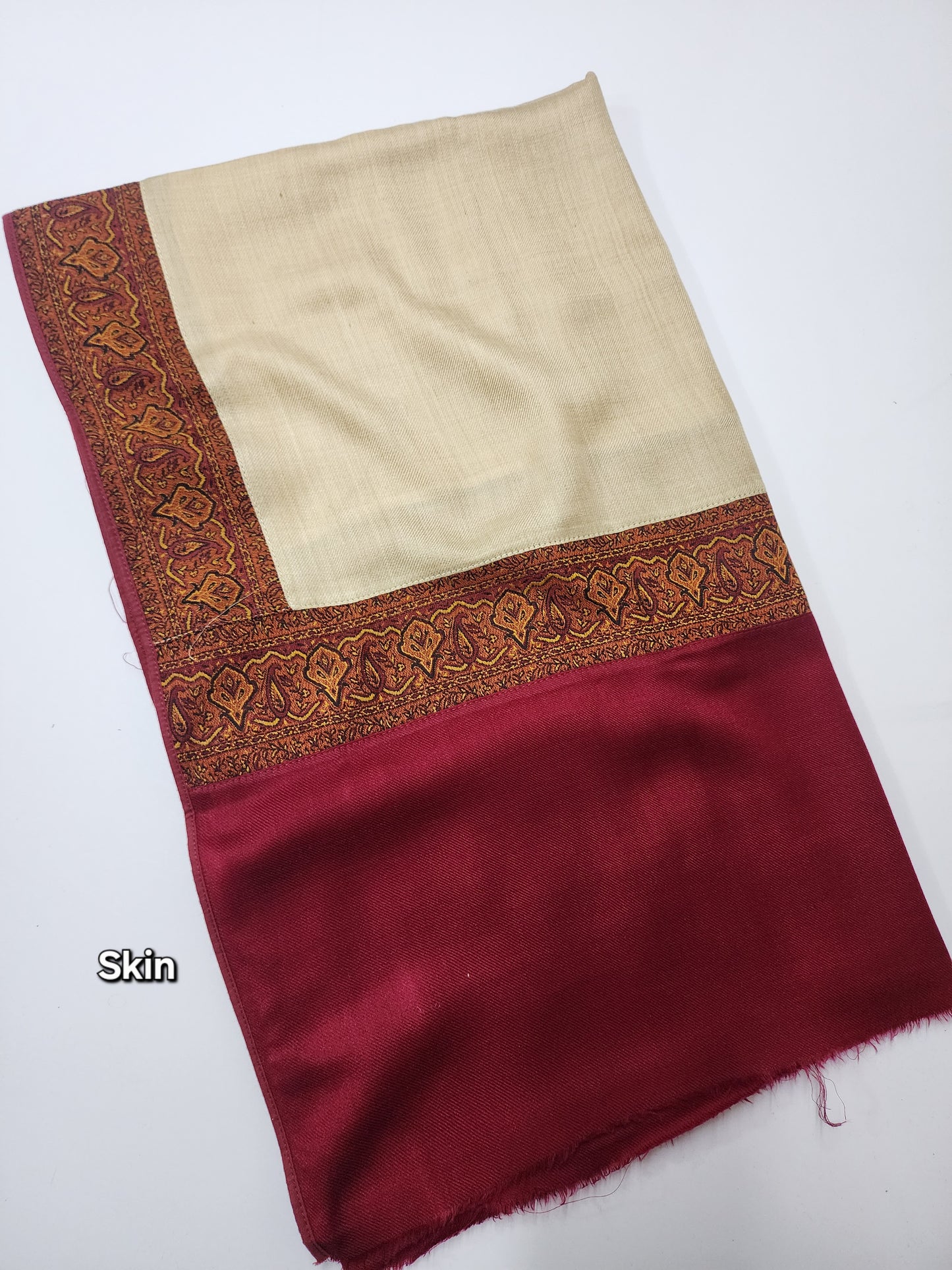 Kani Border Pashmina Shawl | Perfect Gift Item in Sale Price | Skin