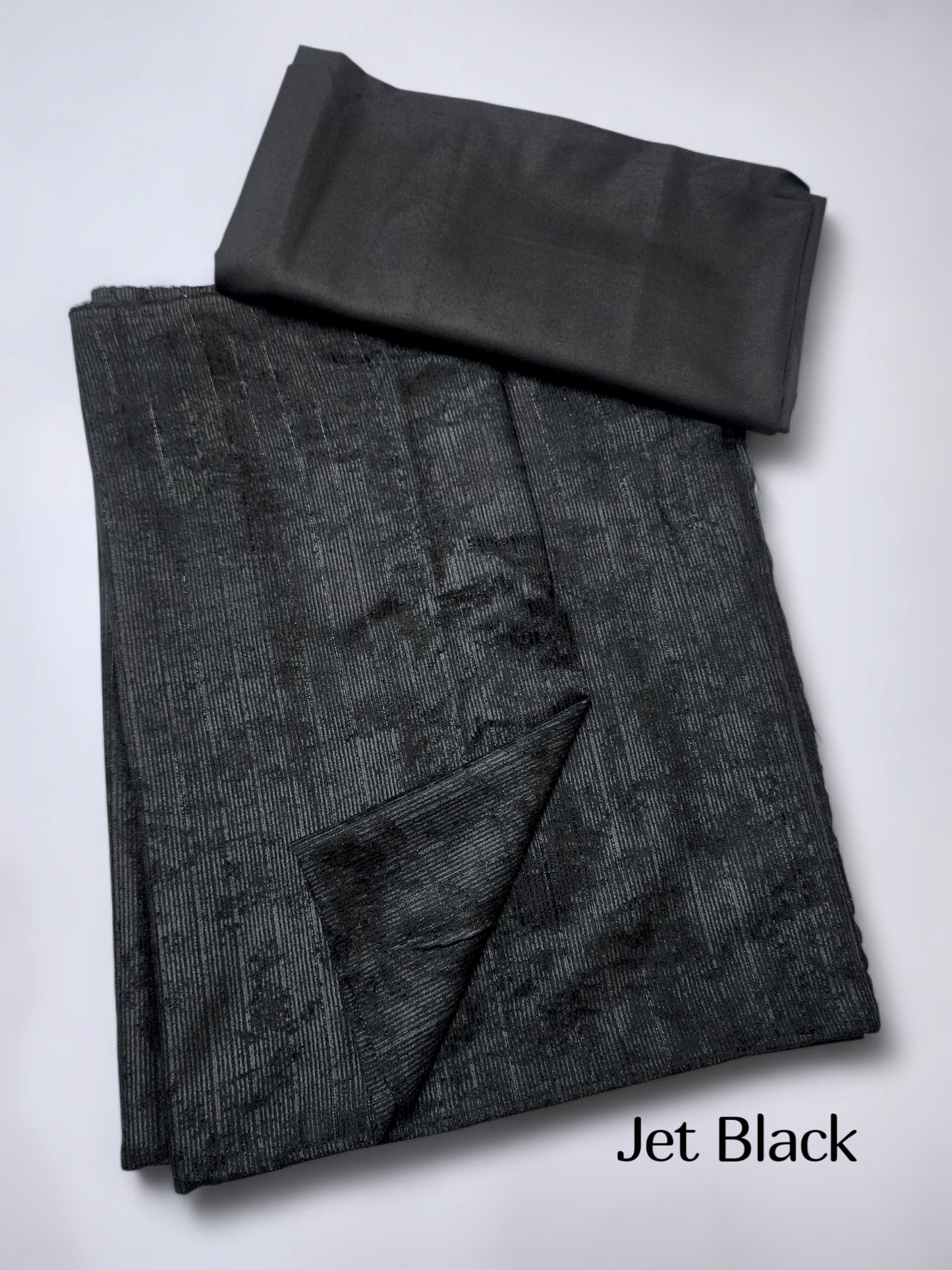 Marina Khaddi Made Velvet Lining Suit | 2 Piece 6 Yards Suit Perfect Gift | Black
