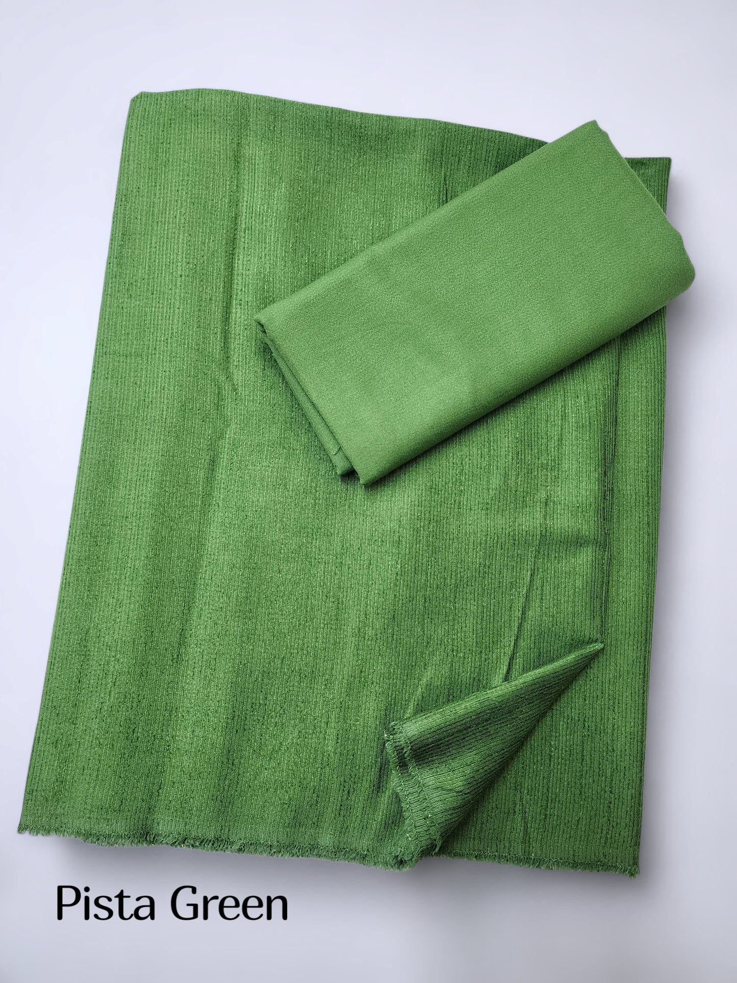 Marina Khaddi Made Velvet Lining Suit | 2 Piece 6 Yards Suit Perfect Gift | Pista Green