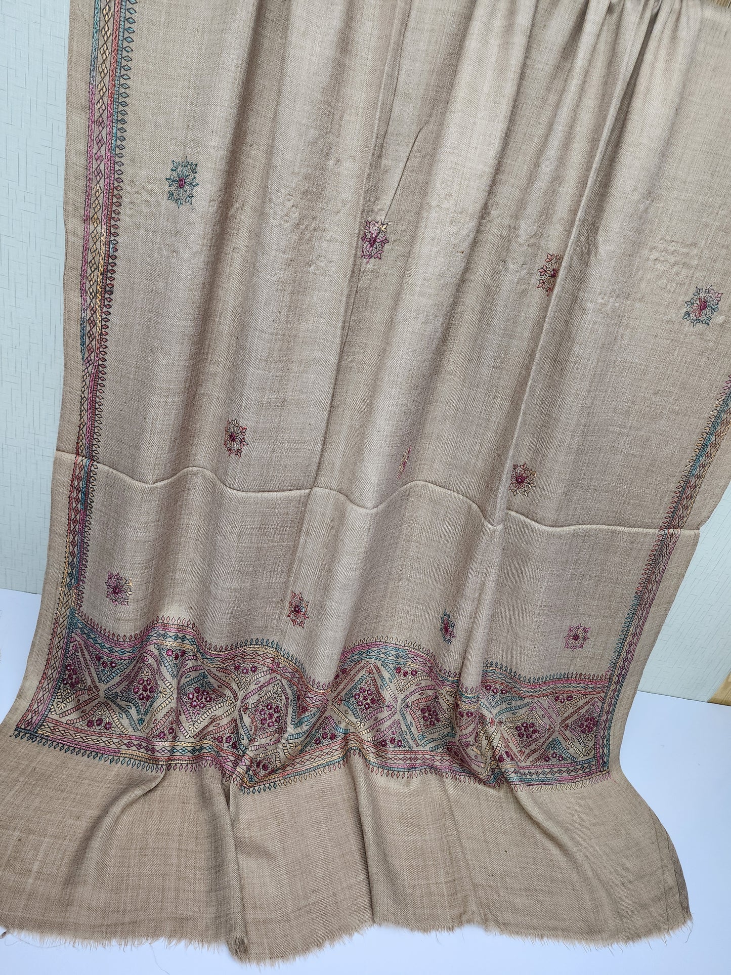 Pashmina Shawl | Hand Embroidery Mirror Work Beautiful Shawl in Sale | Skin