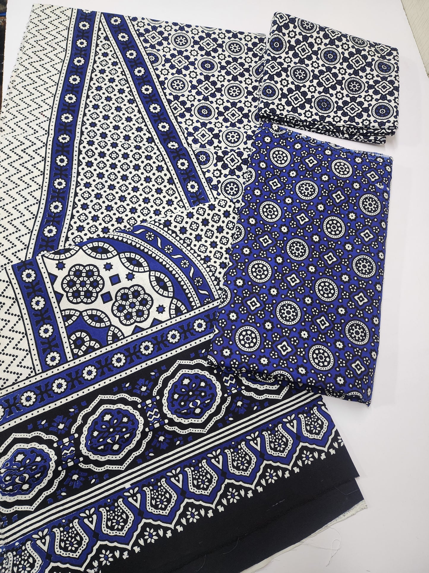 Ajrak Cotton 3 Piece Unstitched Suit 25% OFF