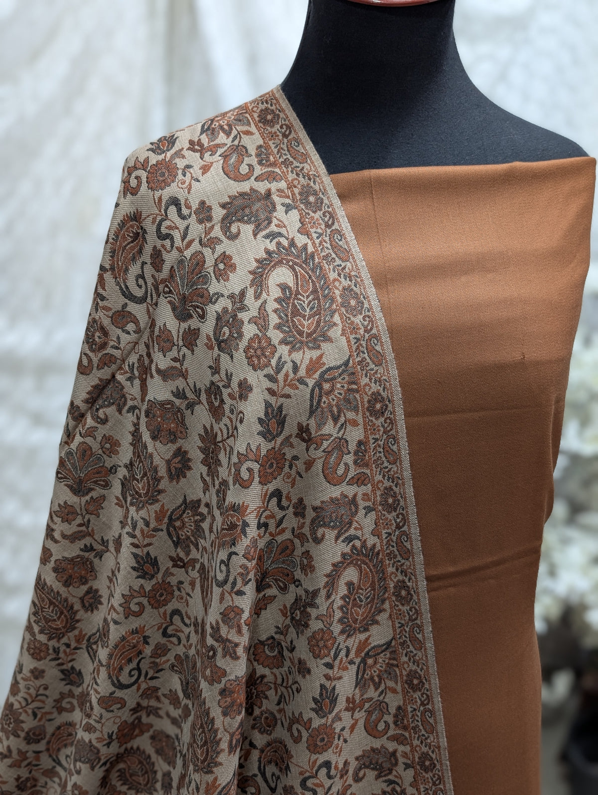 3 Piece Kani Shawl Suit | Plain Marina Suit With Kani Pashmina Shawl Perfect Gift