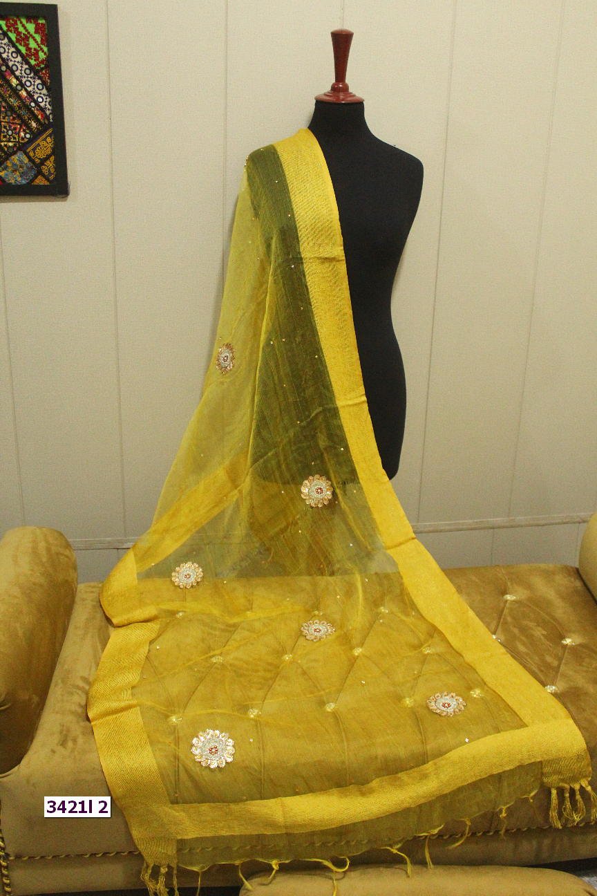 Fancy Embroidered Organza Dupatta