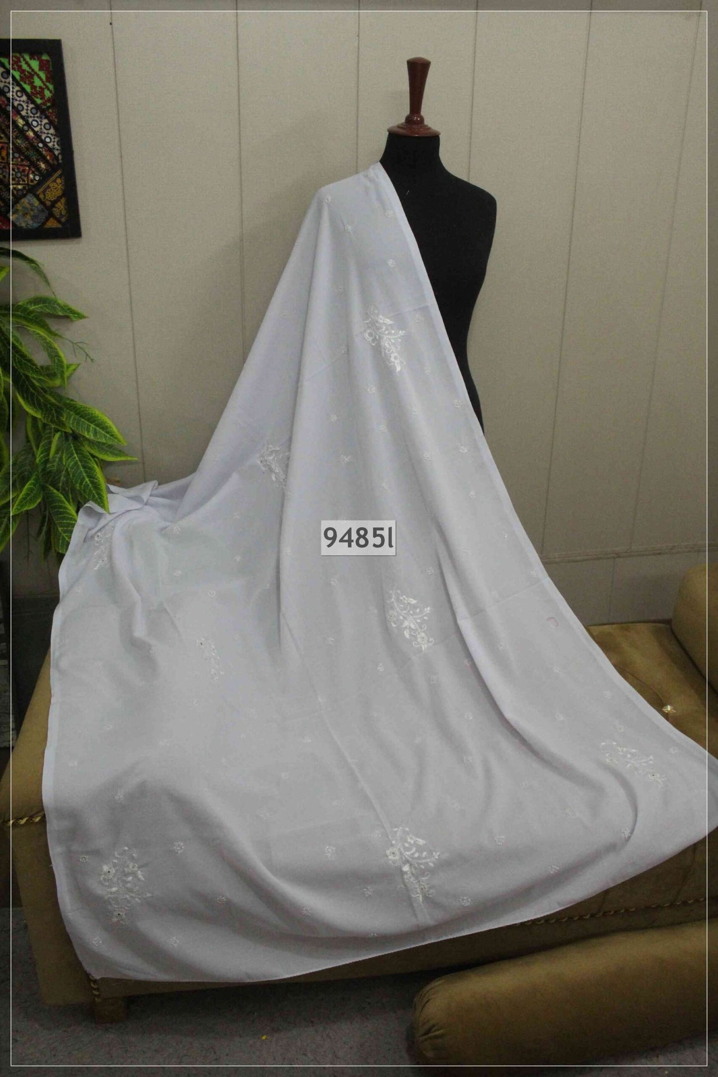 Pure Swiss Lawn Handmade Shawl