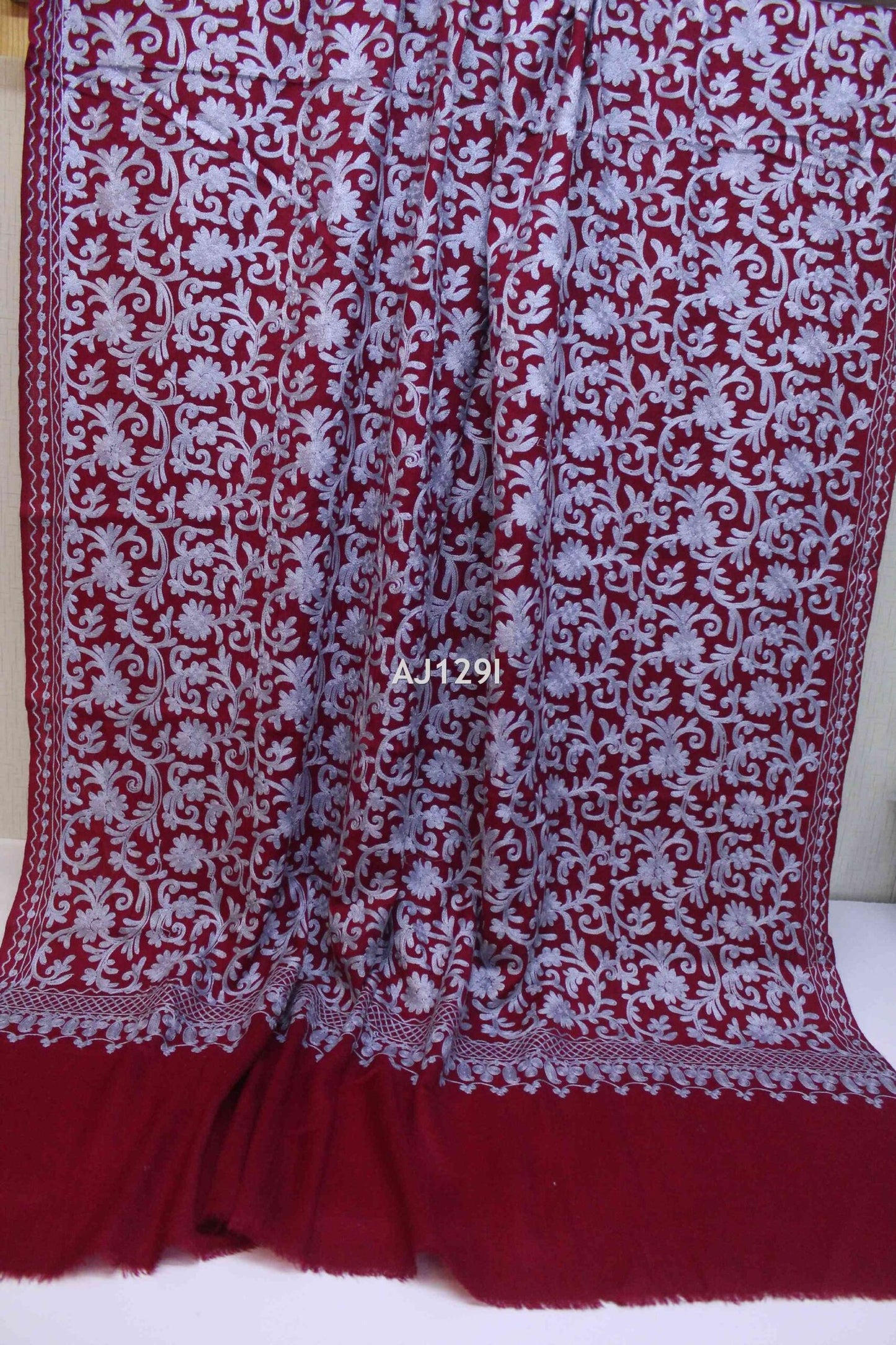 Pashmina Embroidered Shawl | Kashmiri Aar Work Embroidery Perfect Gift in Sale Price