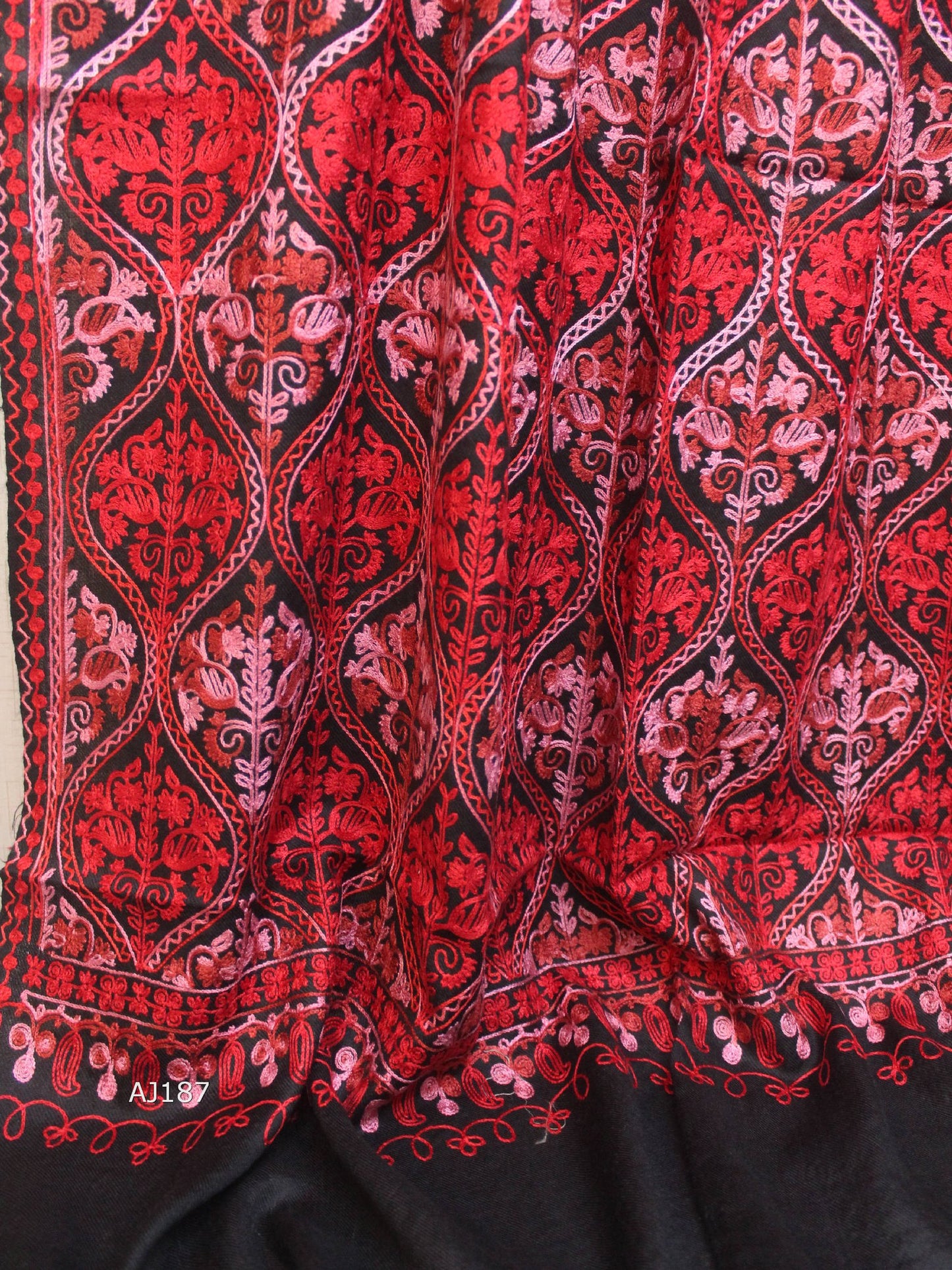 Pashmina Embroidered Shawl | Kashmiri Aar Work Embroidery Perfect Gift in Sale Price