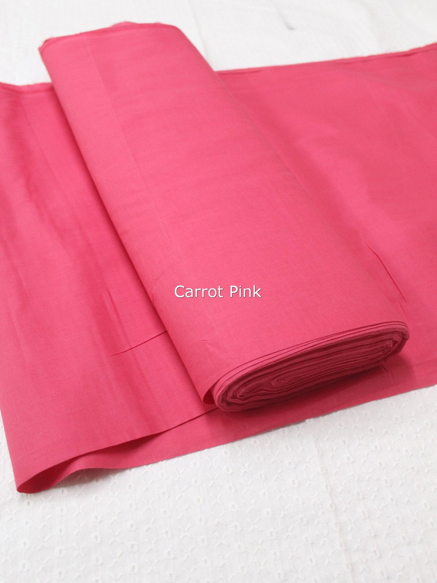 Plain Breeze Cotton 2 PC Suit | 5 Meters | Carrot Pink