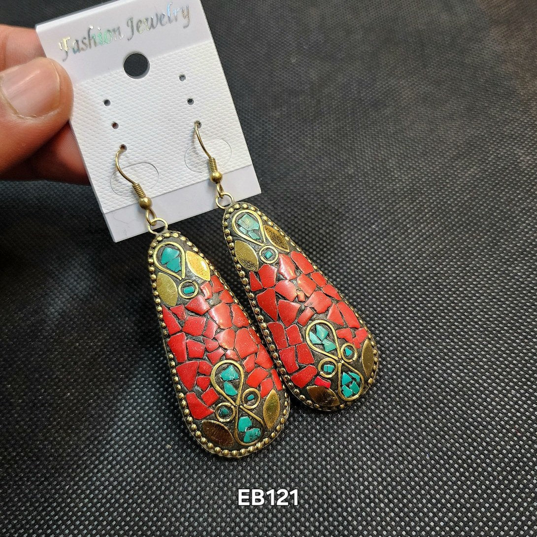 Large Handmade Metal Earrings