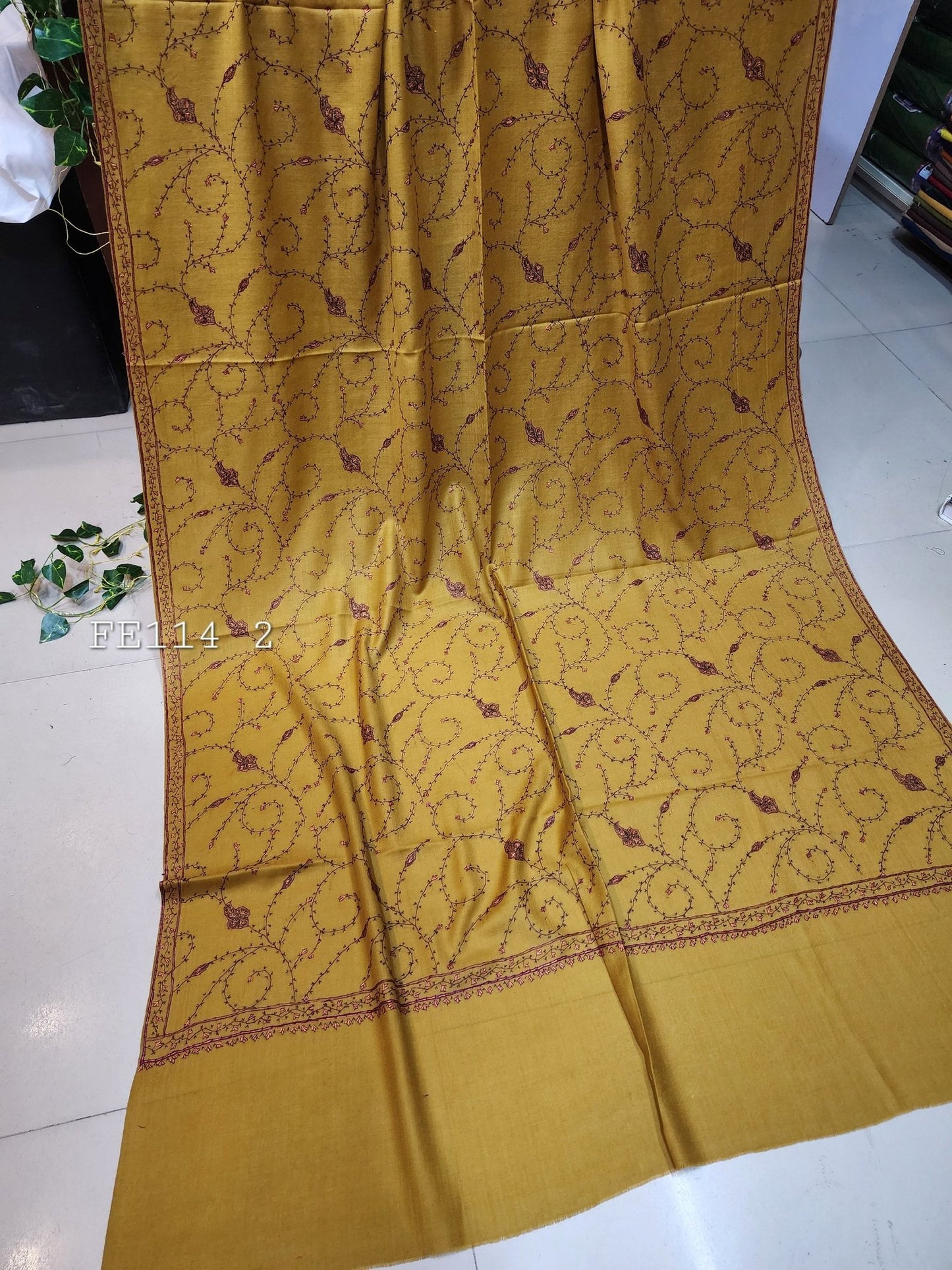 Pashmina Handmade Full Embroidered Shawl Beautiful New Design 2024 Collection Made in Kashmir