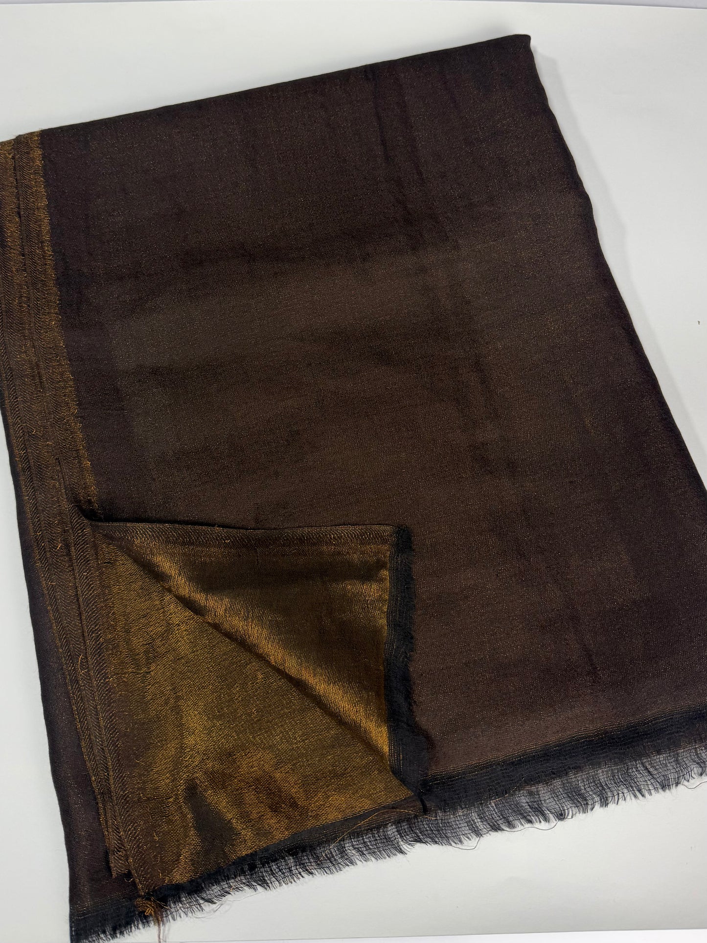 Moonlight Plain Toosh Shawl Made in Kashmir | Choc Brown