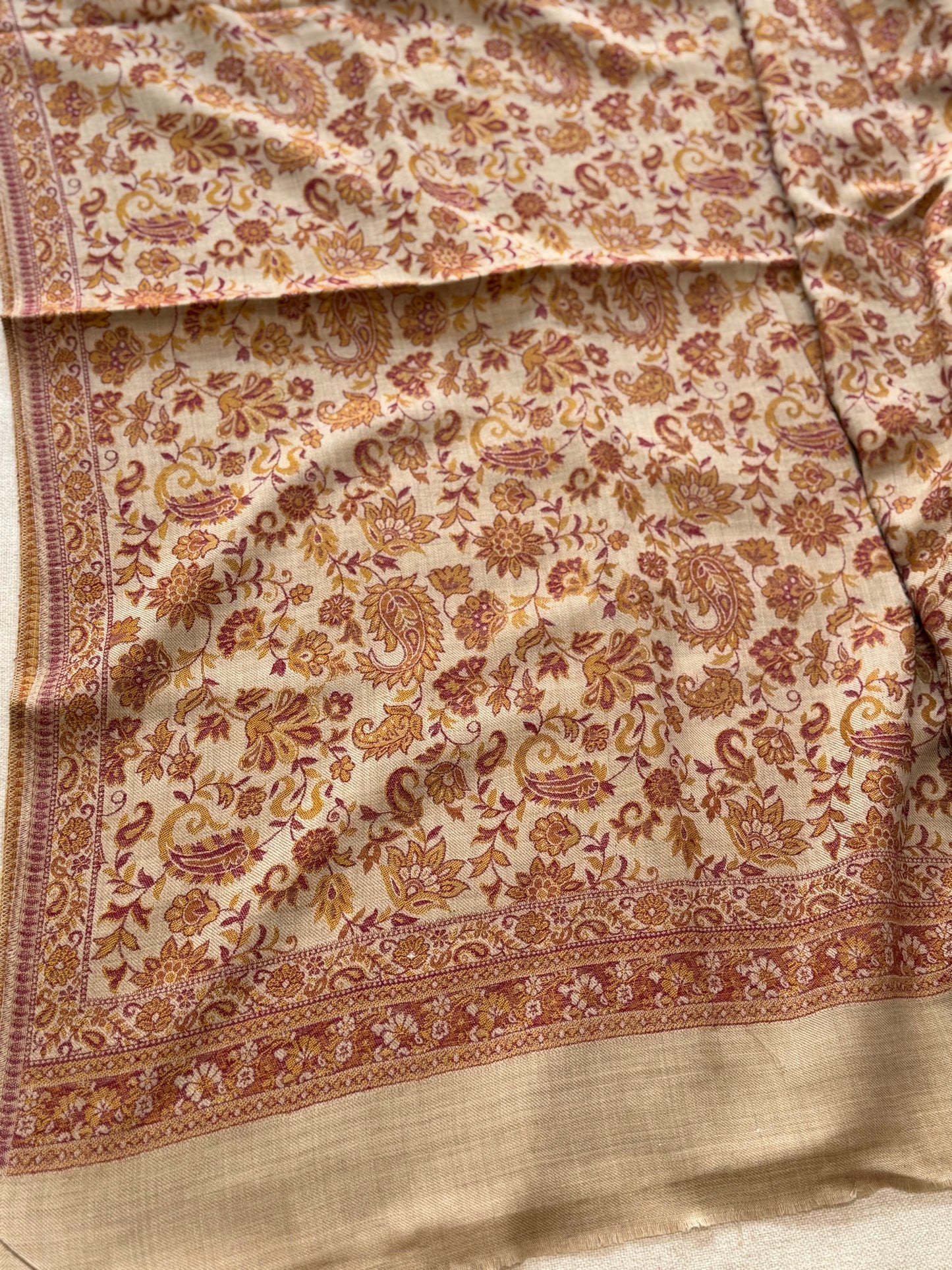 Pashmina Wool Kani Shawl in Full Size Multi Color
