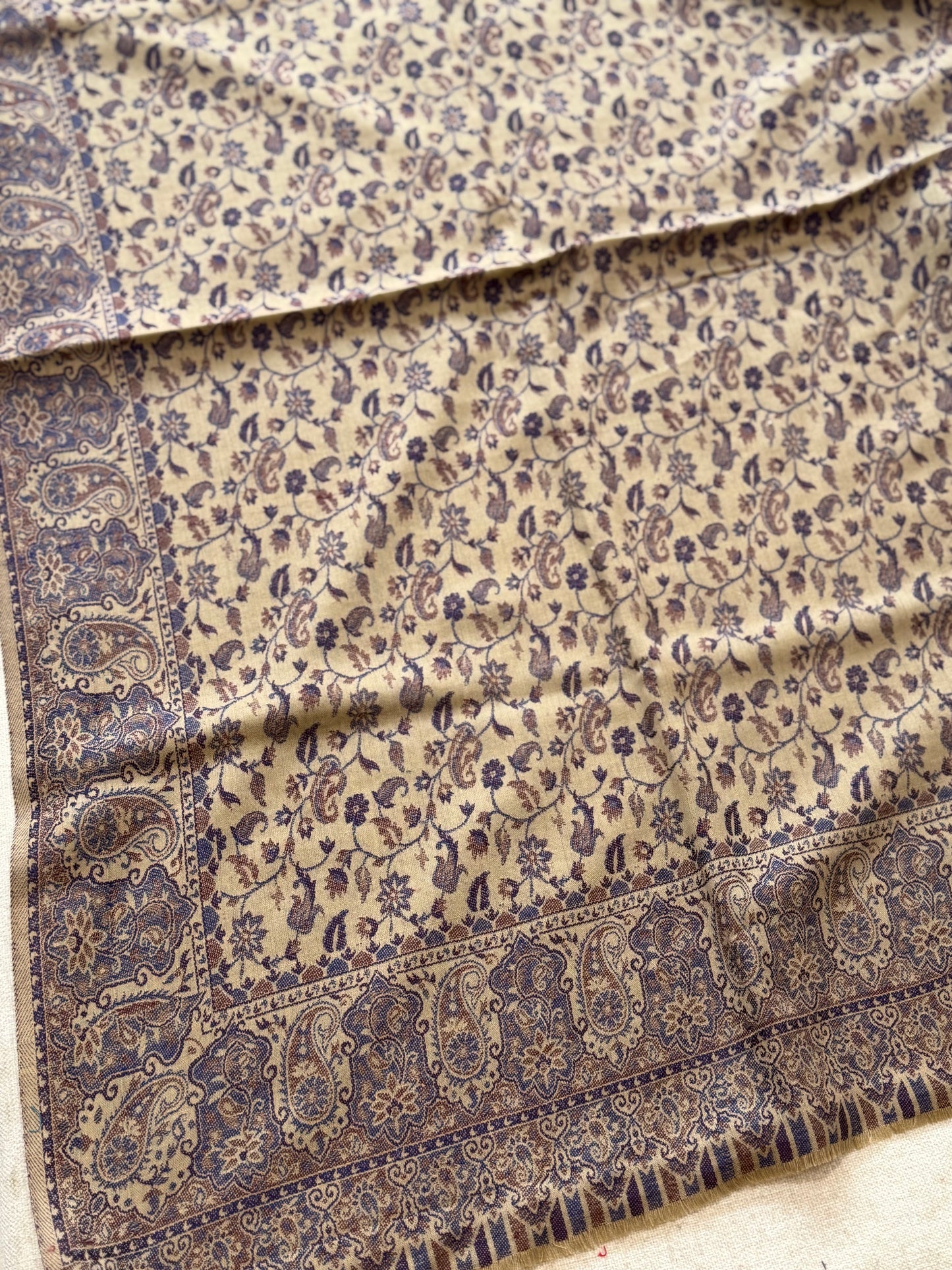 Pashmina Wool Kani Shawl in Full Size Multi Color
