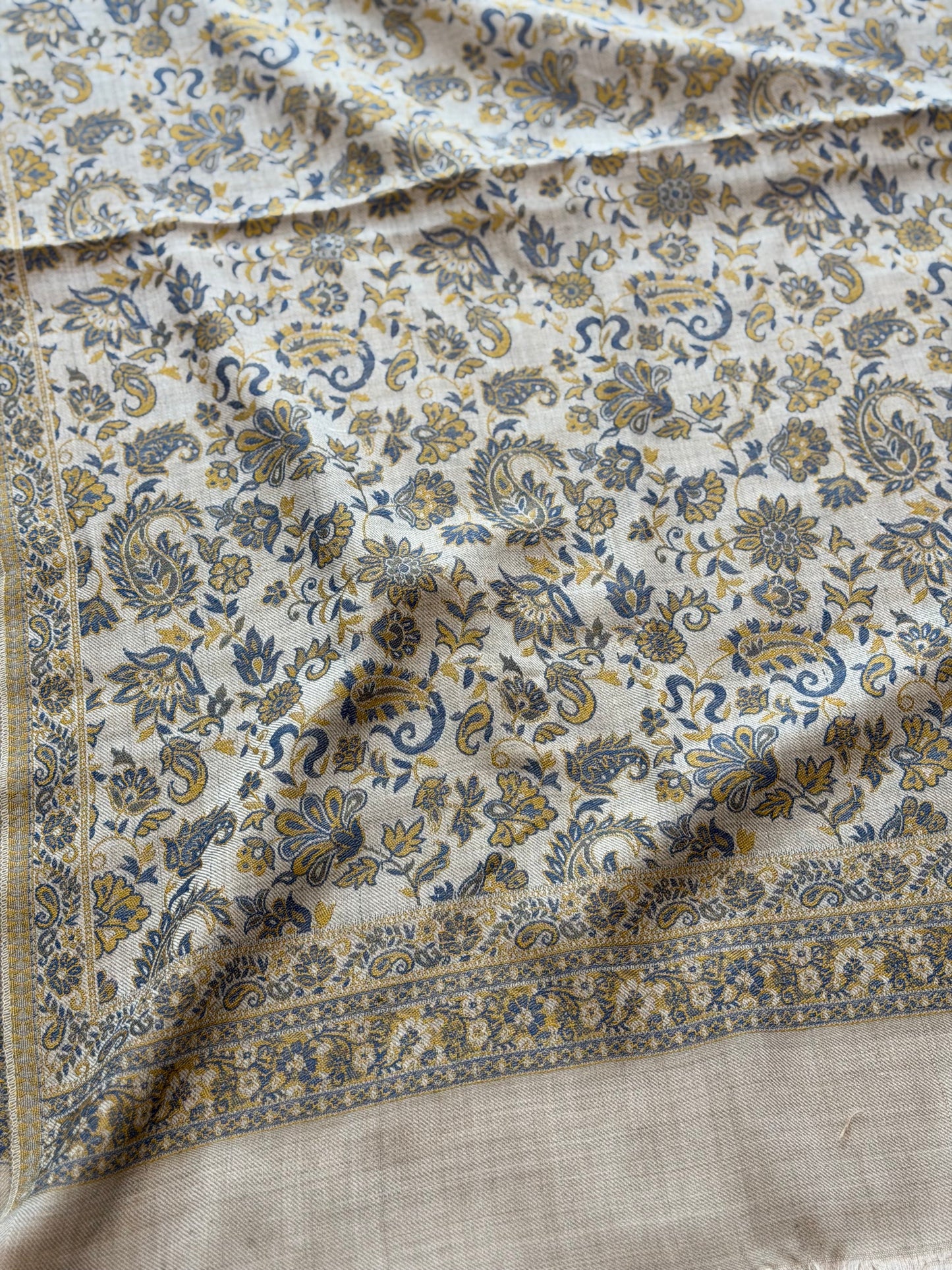 Pashmina Wool Kani Shawl in Full Size Multi Color