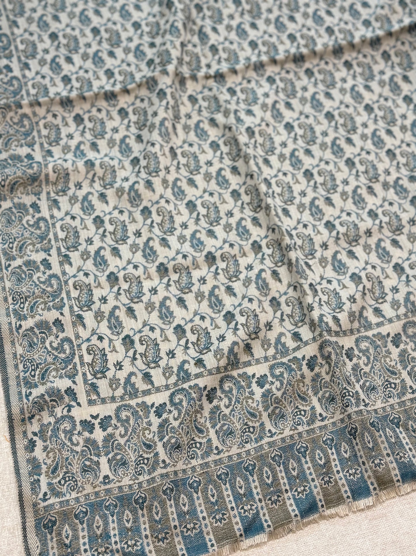 Pashmina Wool Kani Shawl in Full Size Multi Color