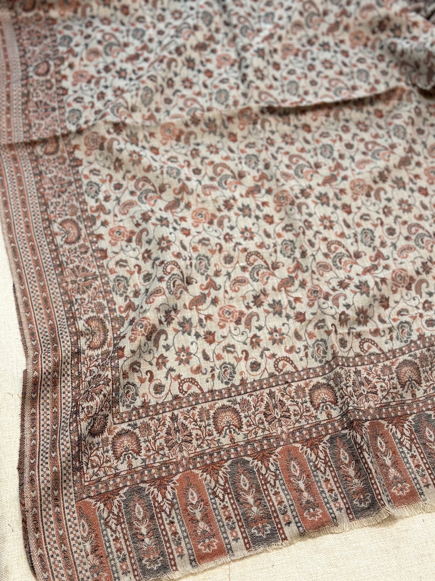 Pashmina Wool Kani Shawl in Full Size Multi Color