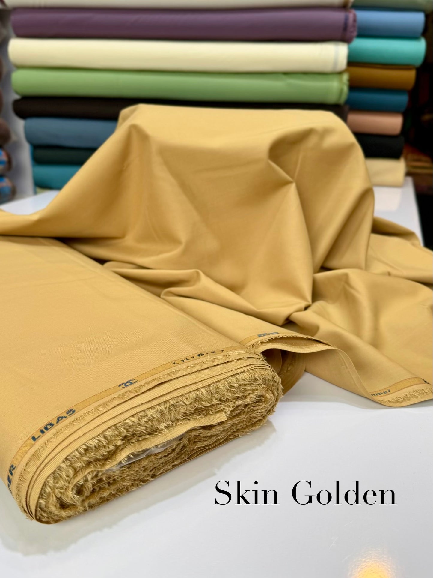 Gents Soft Finish Wash n Wear Suit Mid Season | Skin Golden