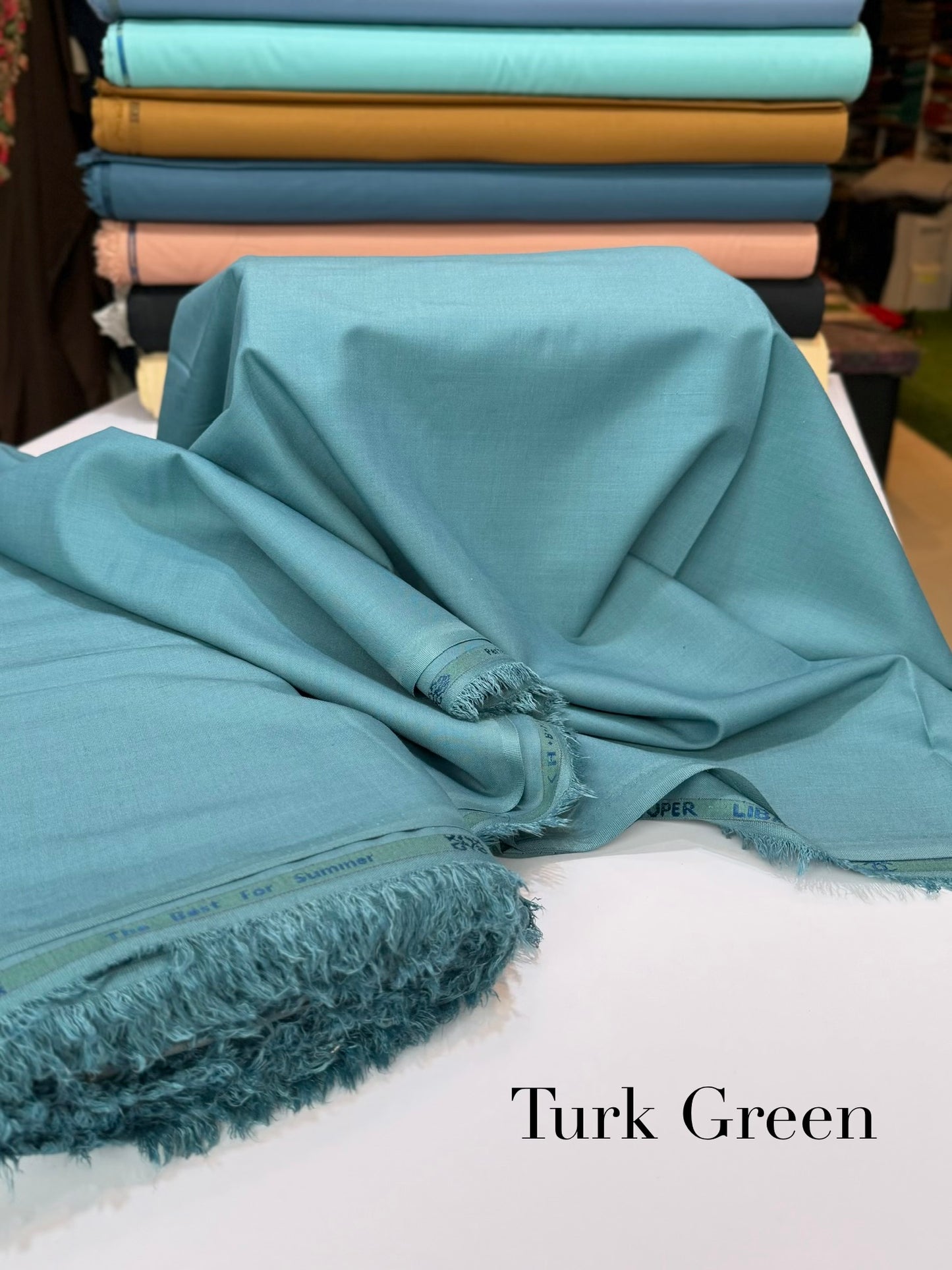 Gents Soft Finish Wash n Wear Suit Mid Season | Turk Green