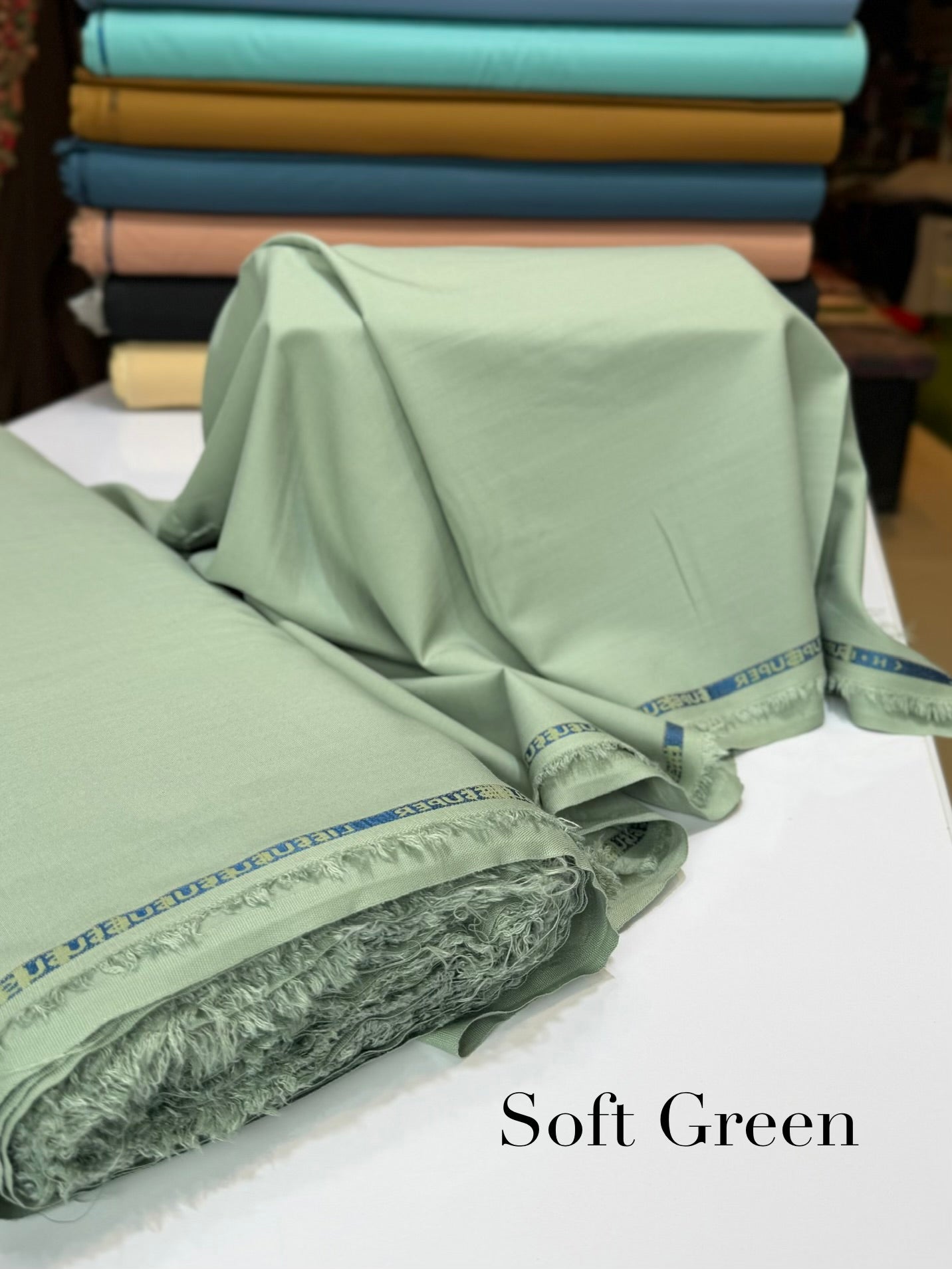 Gents Soft Finish Wash n Wear Suit Mid Season | Soft Green