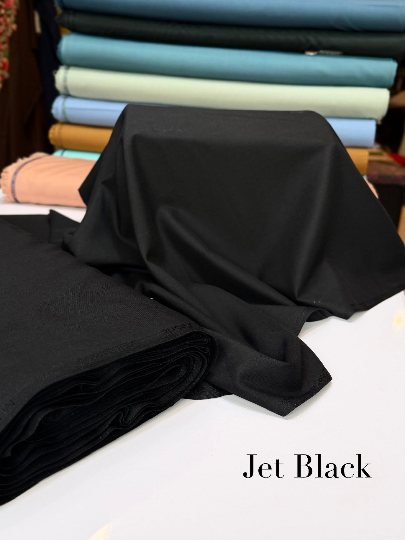 Gents Soft Finish Wash n Wear Suit Mid Season | Jet Black