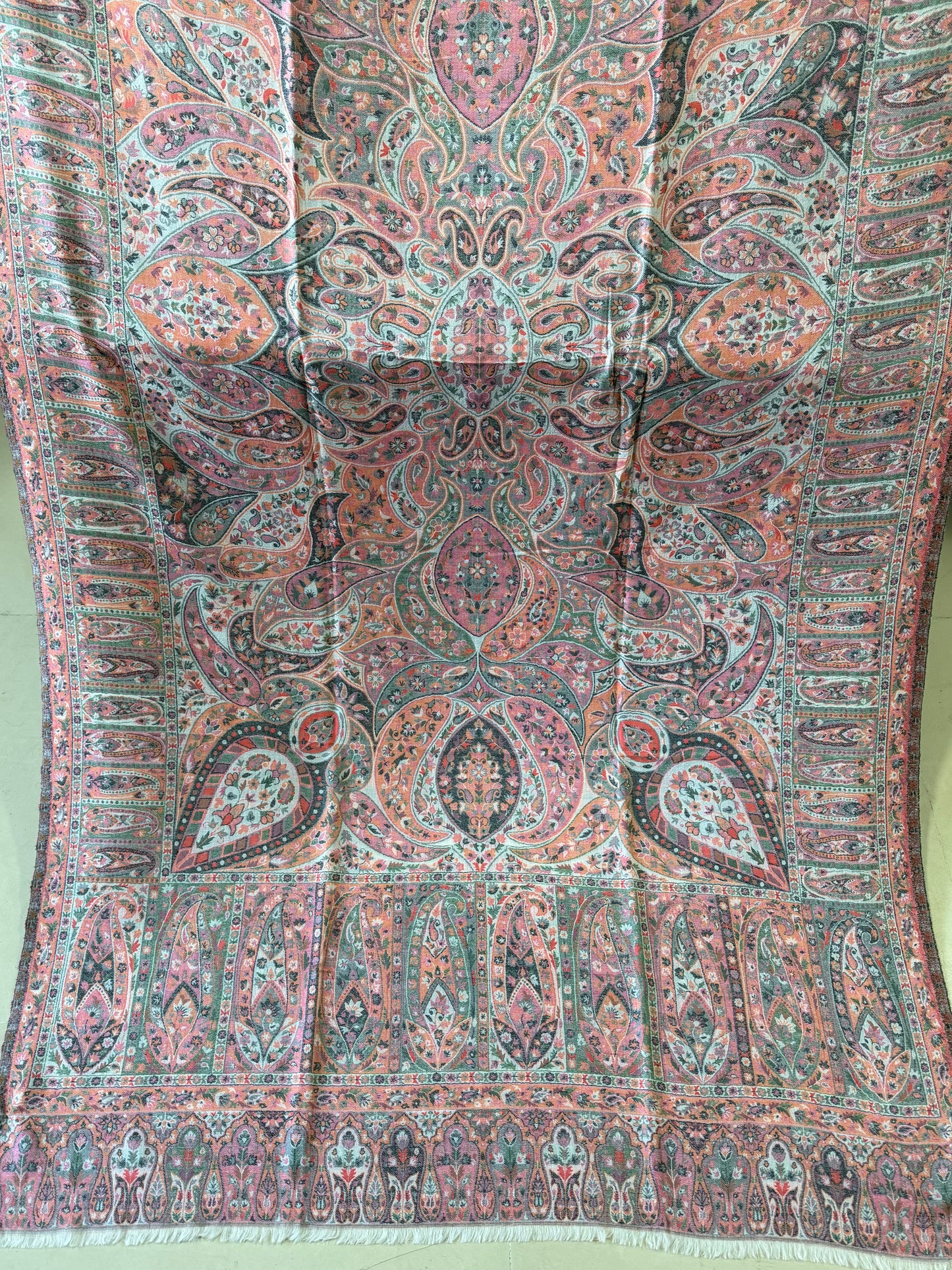Kani Shawl Qalamkar Design Weaved Jamawar Toosh Shawl Made in Kashmir Full Size Shawl Perfect Gift