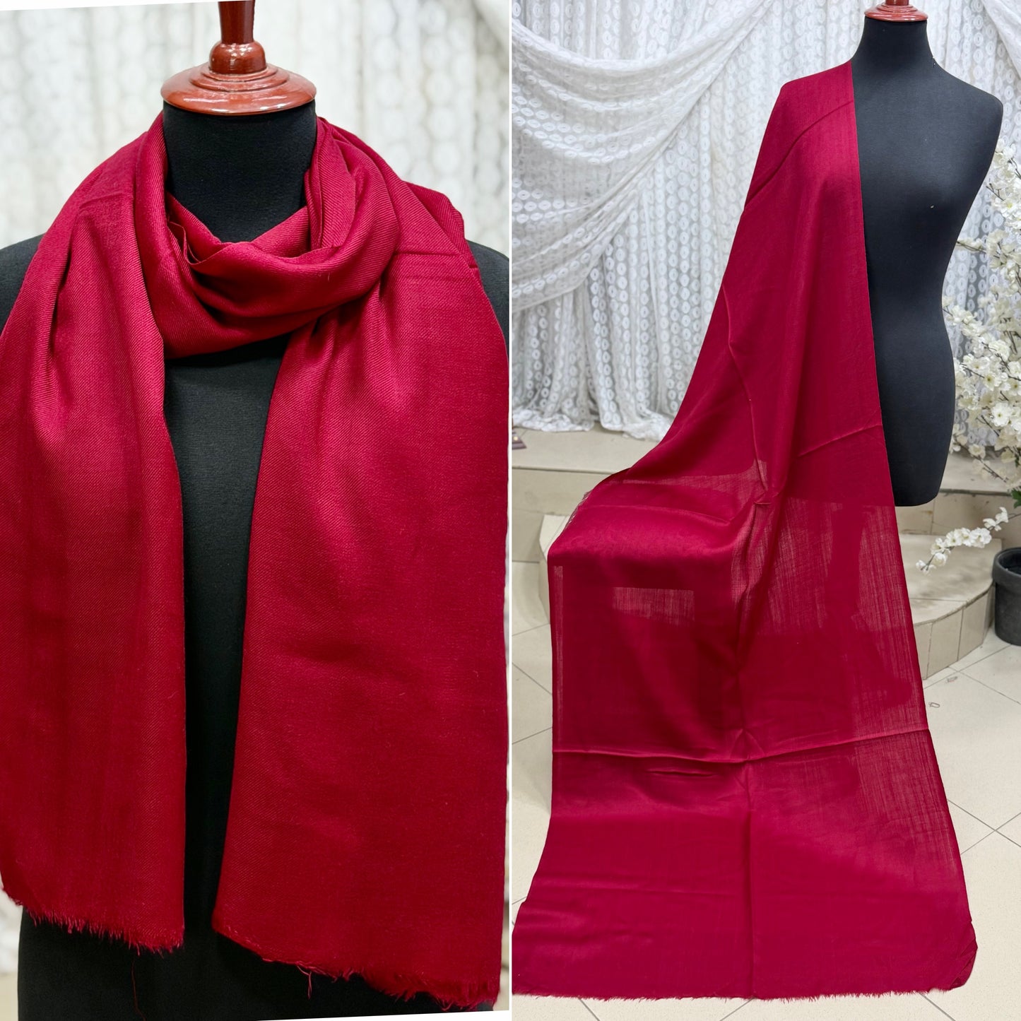 Plain Pashmina Stole | Maroon