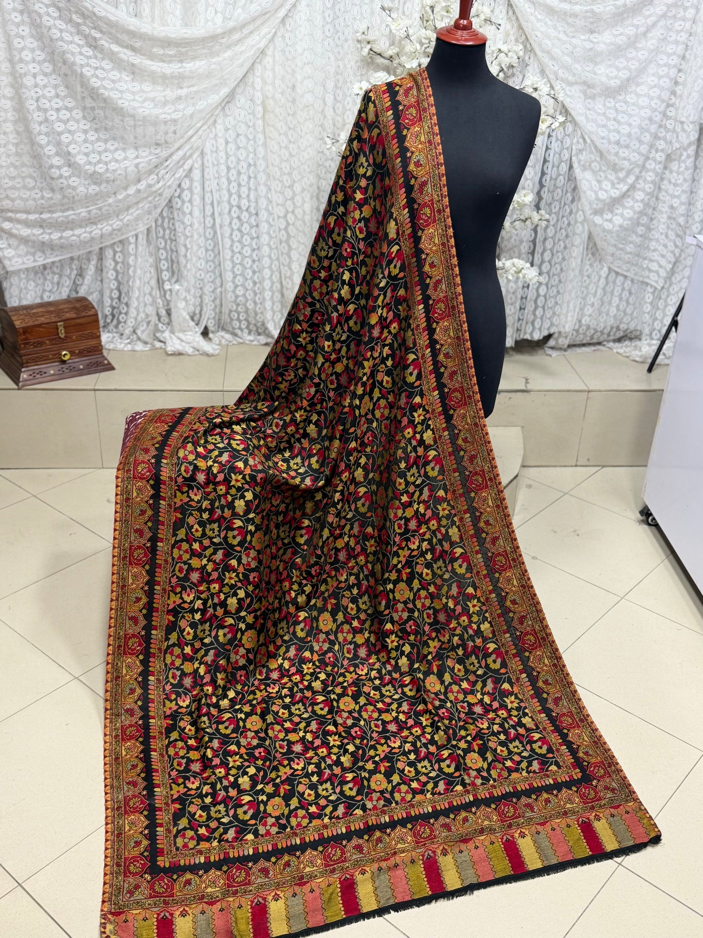 Pashmina Wool Kani Shawl in Full Size Multi Color | K412