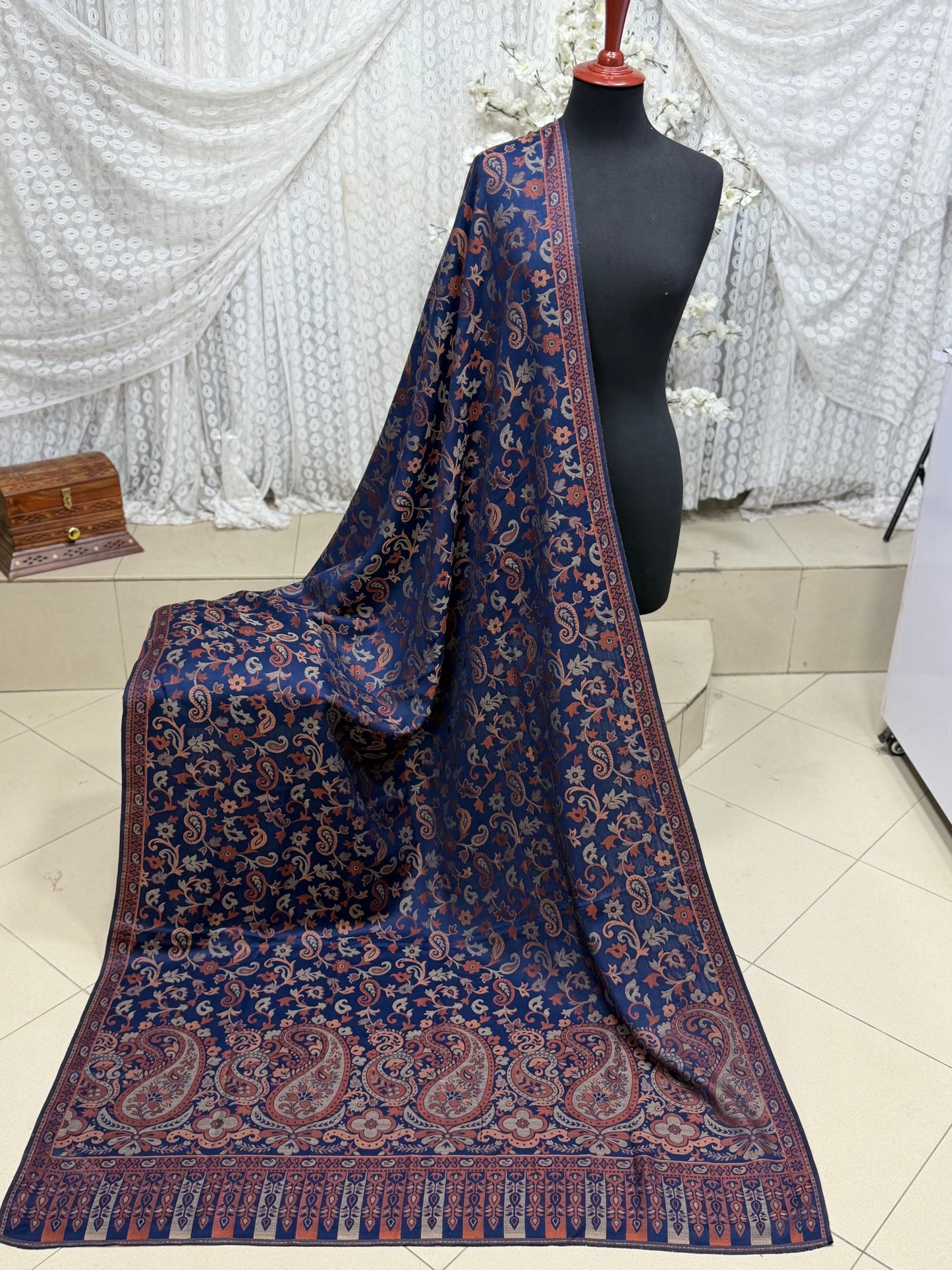 Pashmina Wool Kani Shawl in Full Size Multi Color | K419