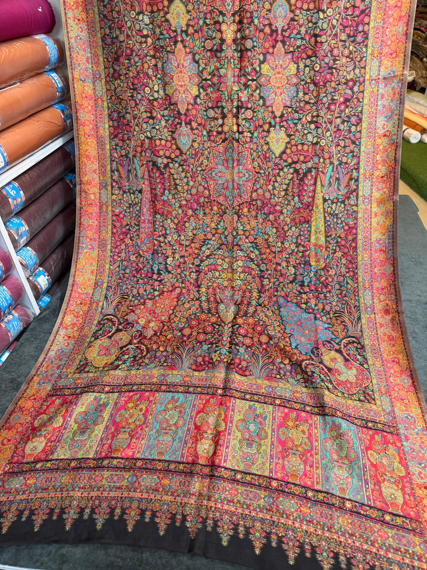 Luxury Kani Silk Shawl, Wedding Wrap Perfect Gift Made in Kashmir