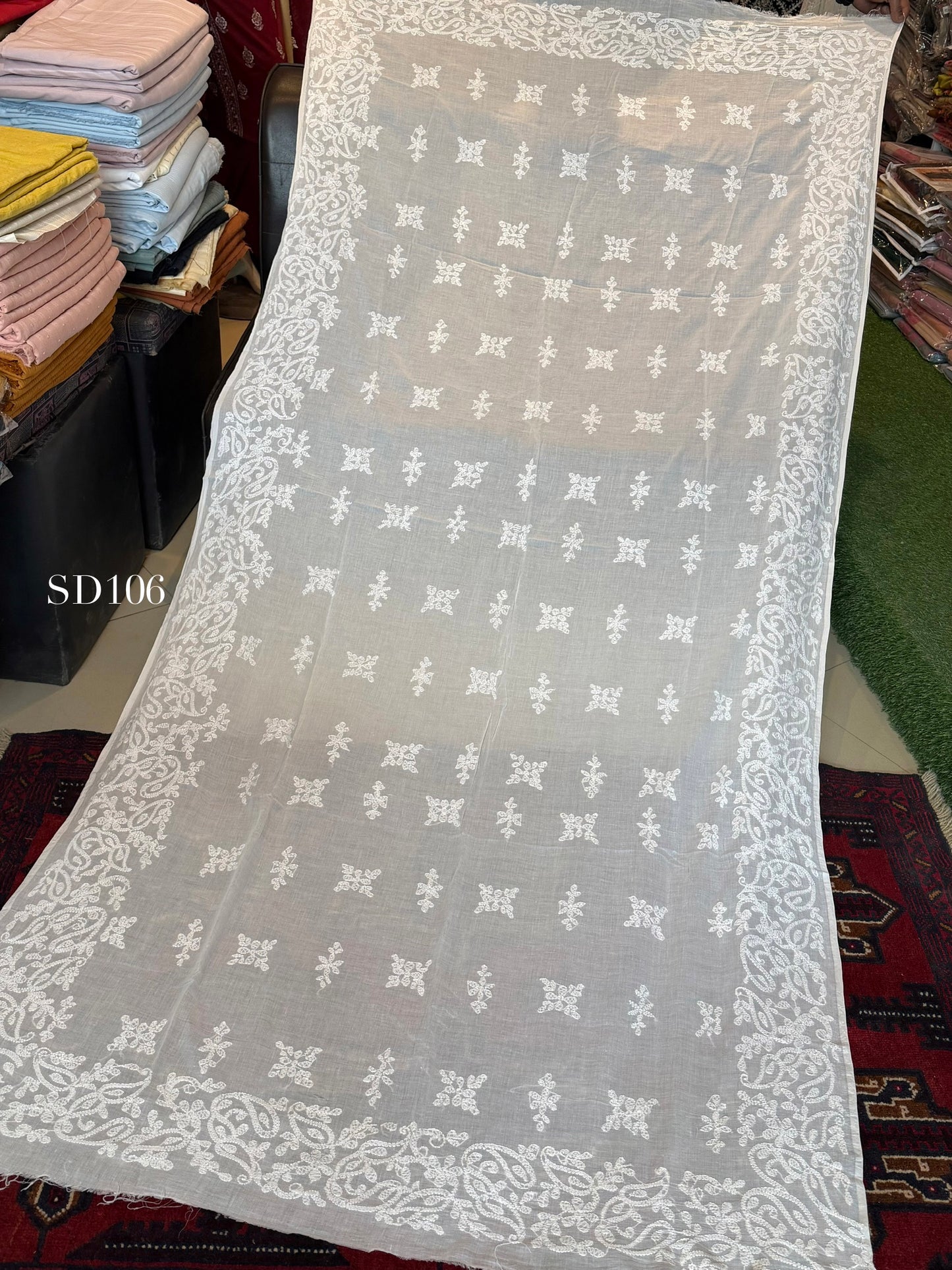 Shadow Work Beautiful Handmade Dupatta Shawl Perfect Gift | SD106