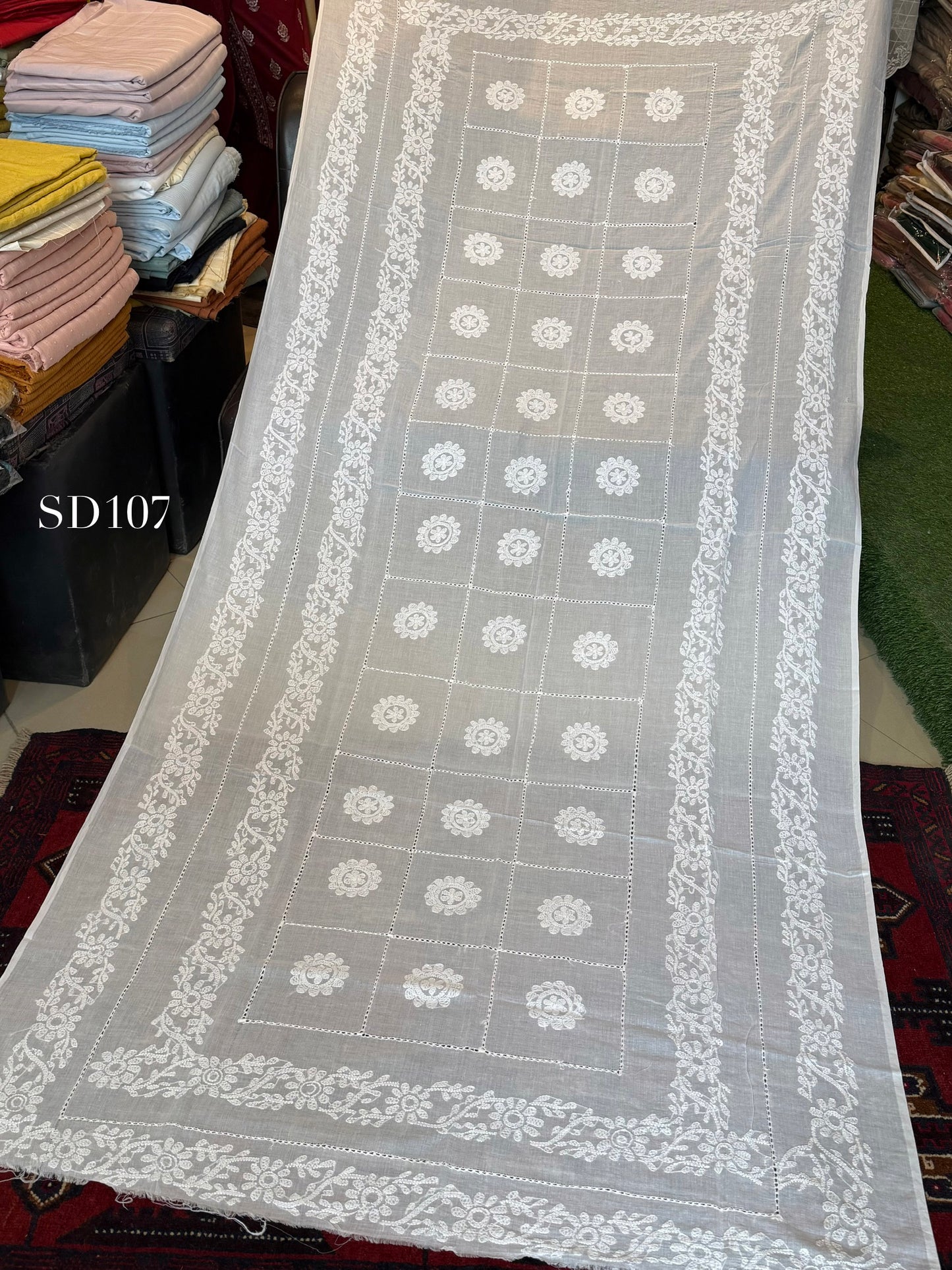 Shadow Work Beautiful Handmade Dupatta Shawl Perfect Gift | SD107