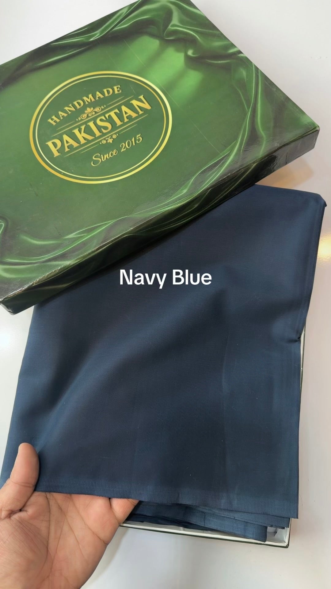 Gents Cotton Suit | Plain Supreme Cotton Burewala Suit | Navy Blue