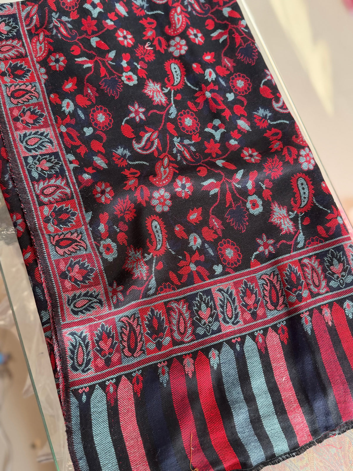 Pashmina Wool Kani Shawl in Full Size Multi Color | K422