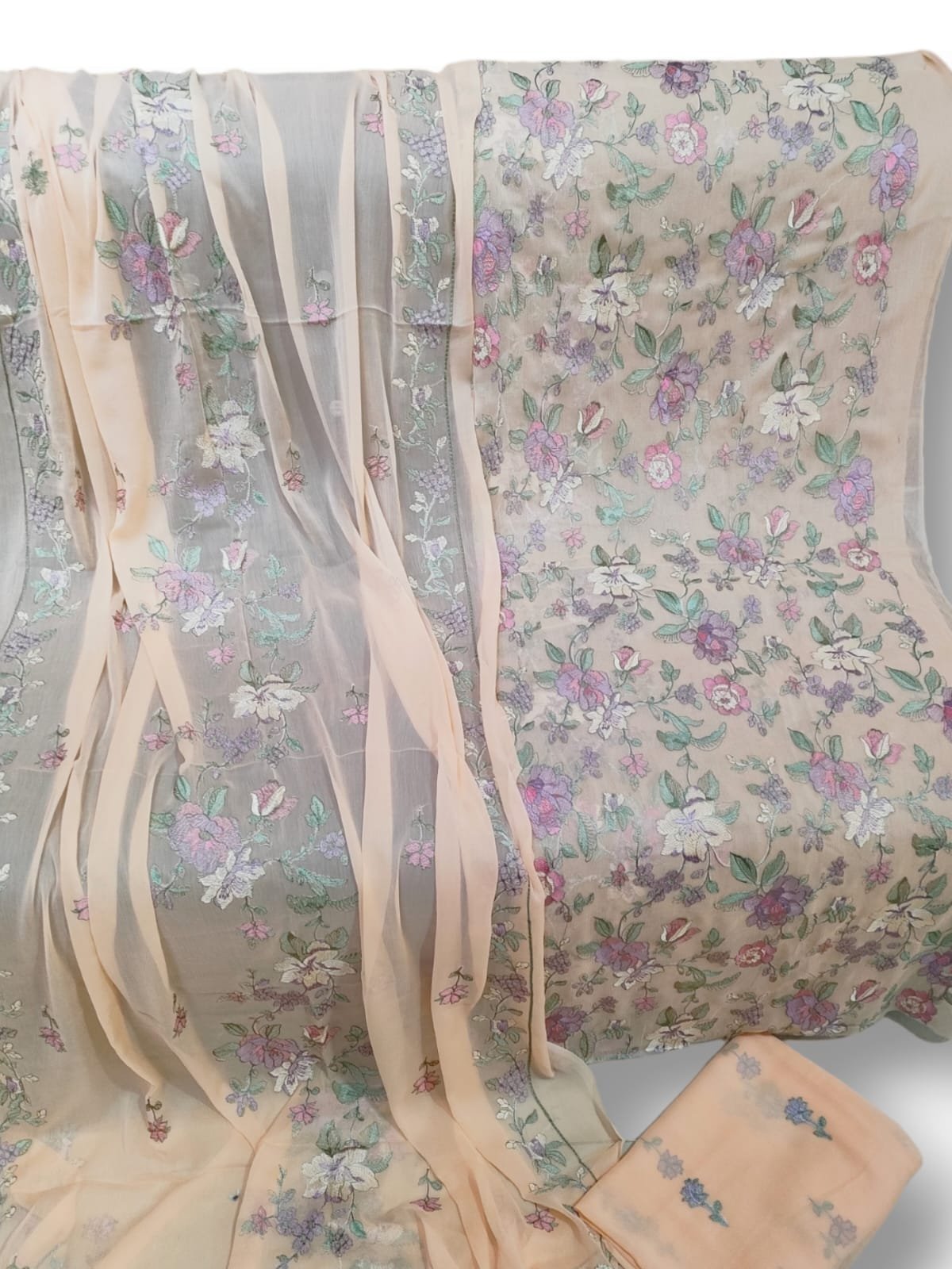 Breeze Chiffon 2 Pc Embroidered Suit