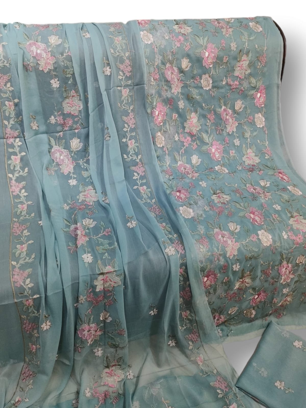 Breeze Chiffon 2 Pc Embroidered Suit