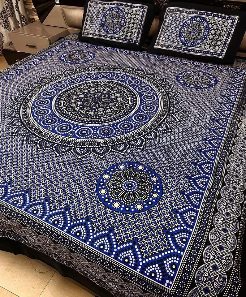Ajrak Printed Bedsheet Set