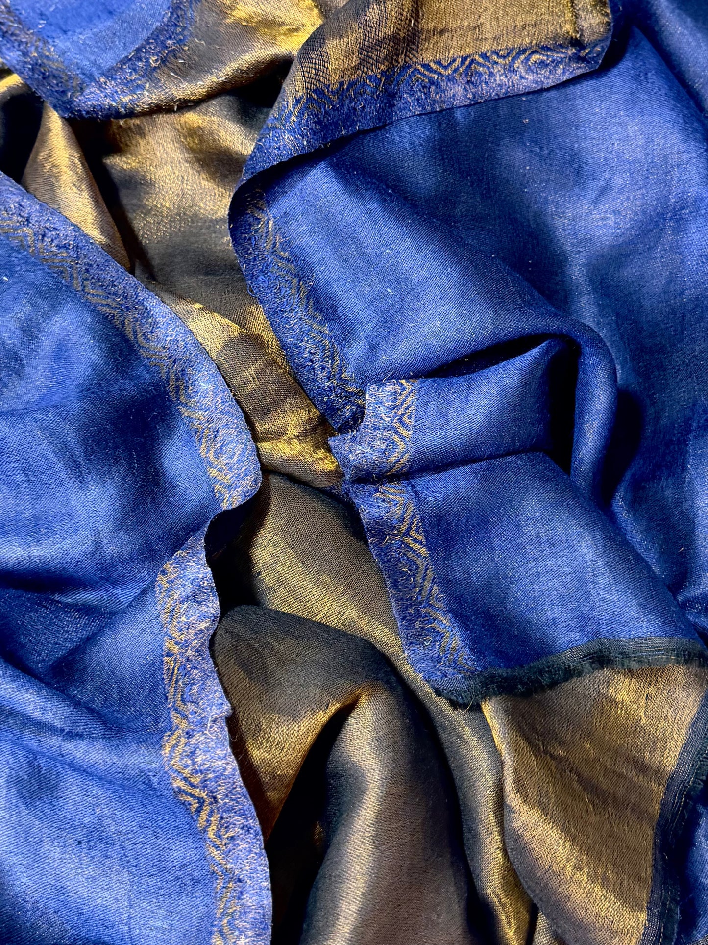 Moonlight Plain Toosh Shawl Made in Kashmir | Navy Blue